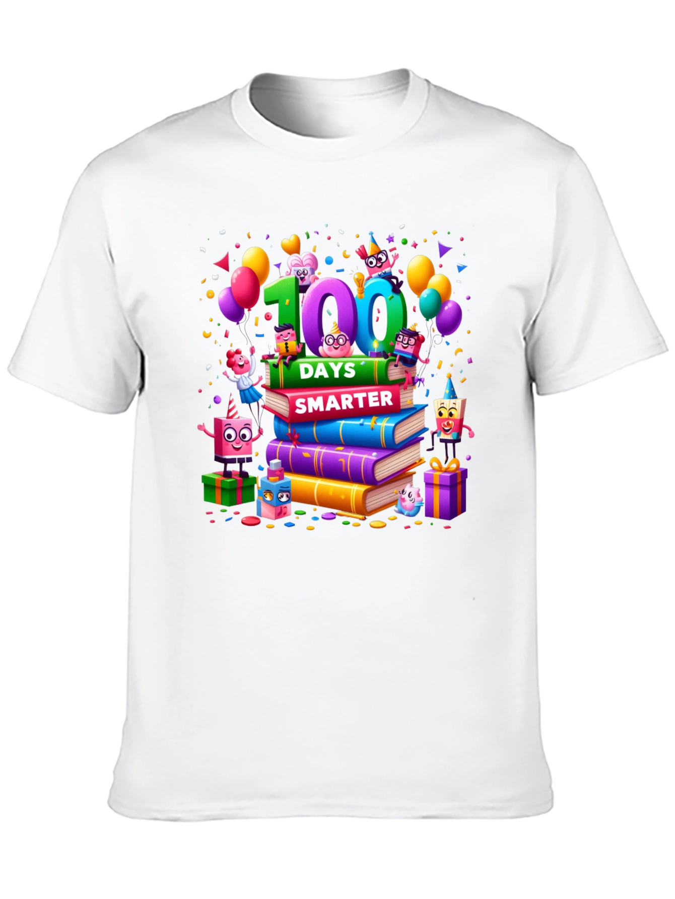 Camiseta Negra 100 Días Más Inteligente