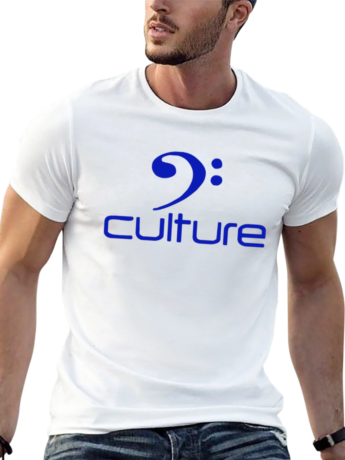 Camiseta Negra Culture Clave de Fa Azul