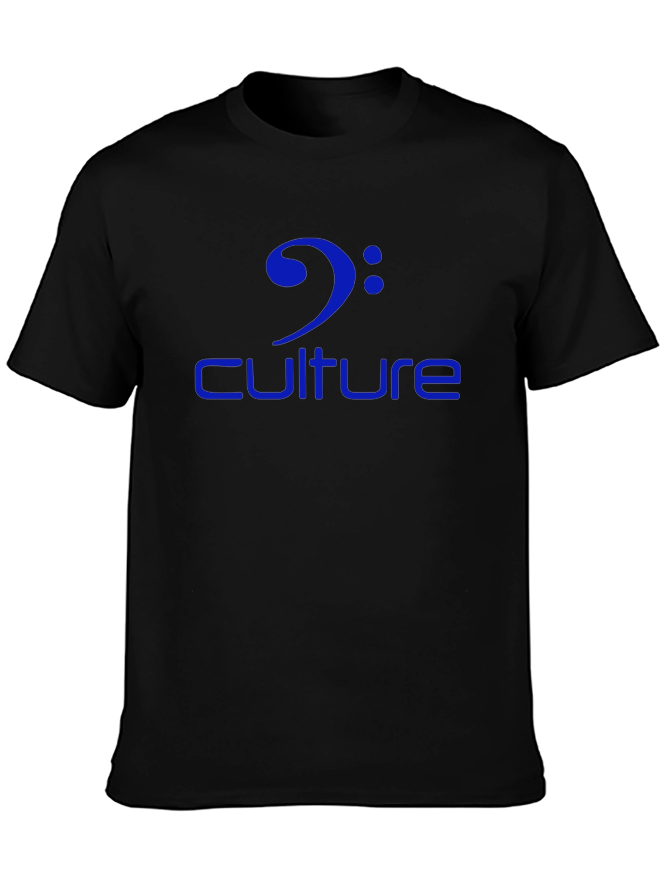 Camiseta Negra Culture Clave de Fa Azul