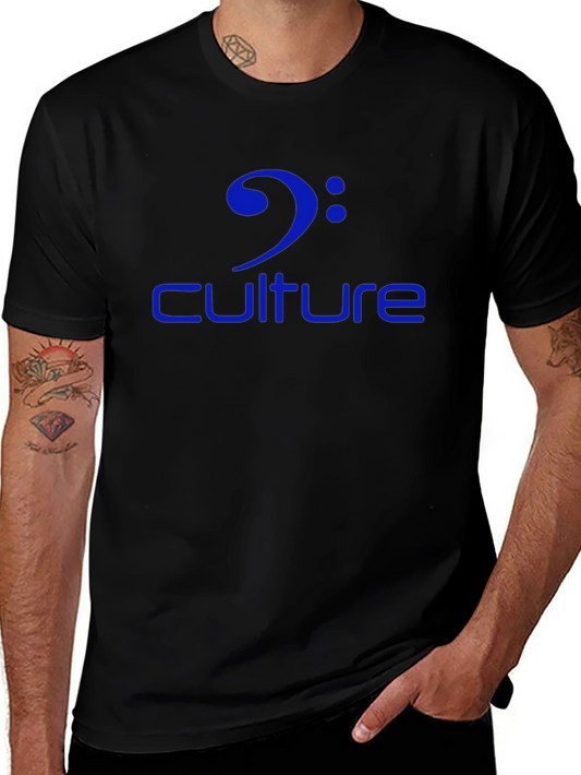 Camiseta Negra Culture Clave de Fa Azul