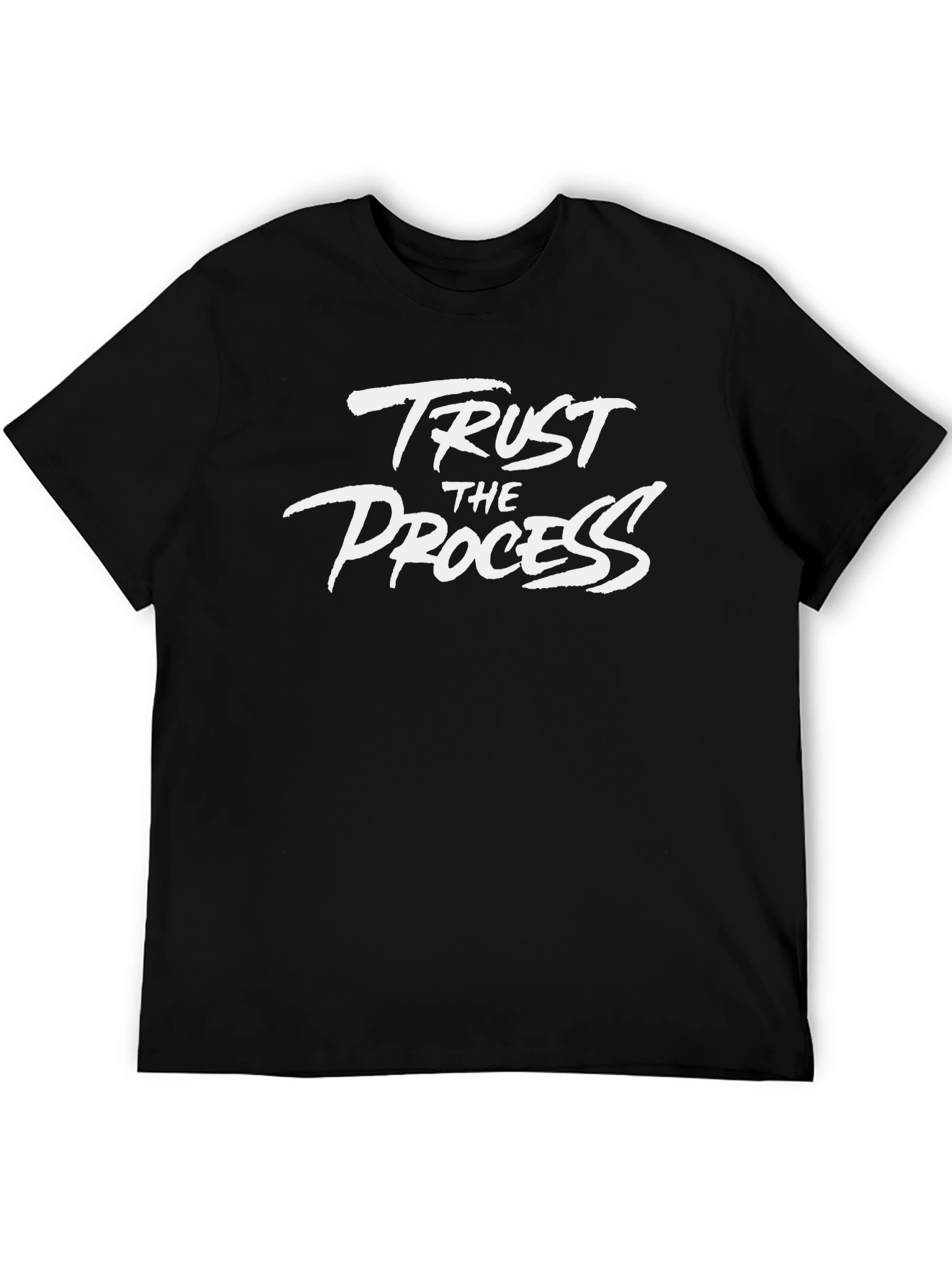 Camiseta Negra Confía en el Proceso para Hombre