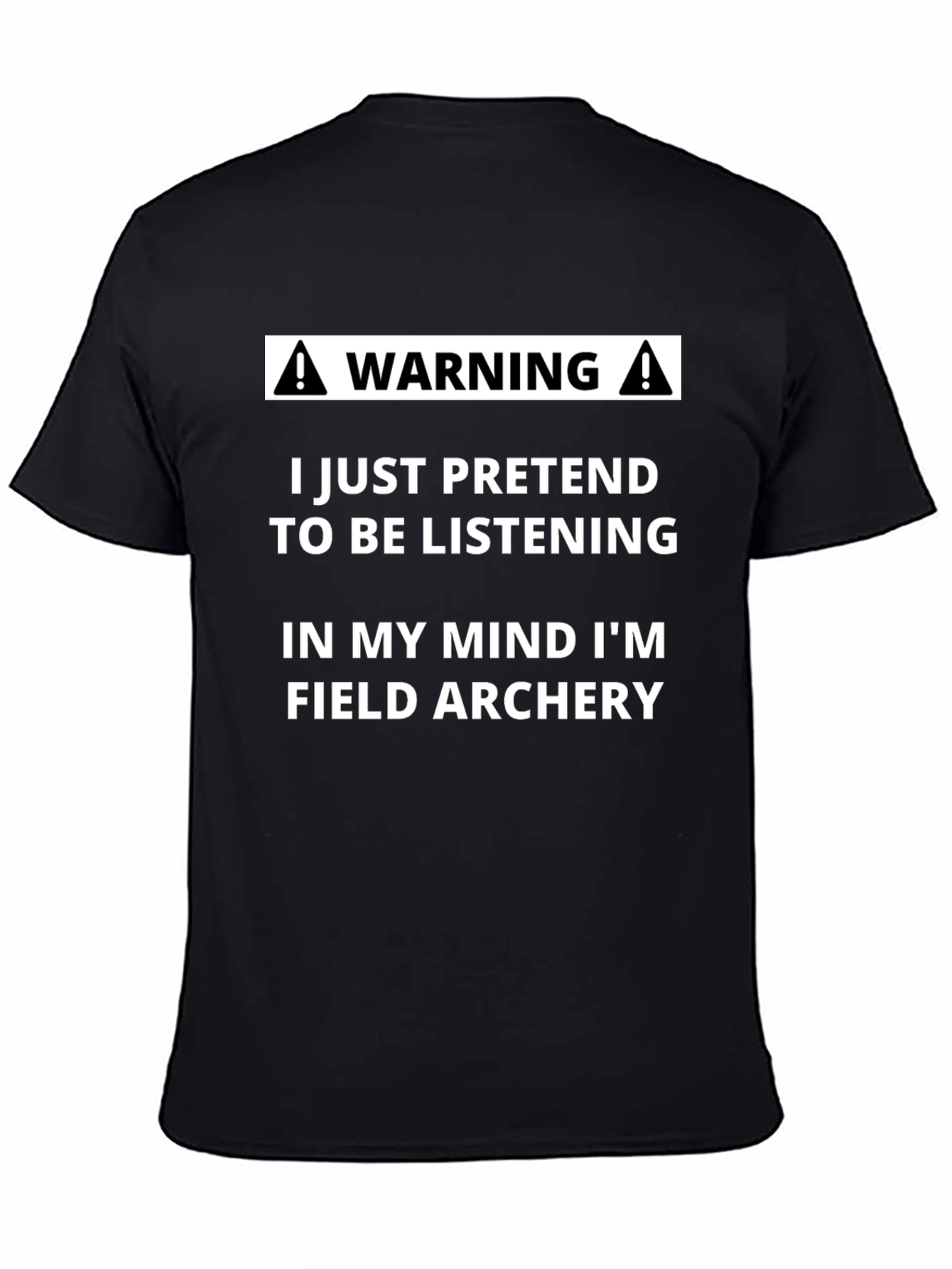 Camiseta Negra con Mensaje de Arqueria