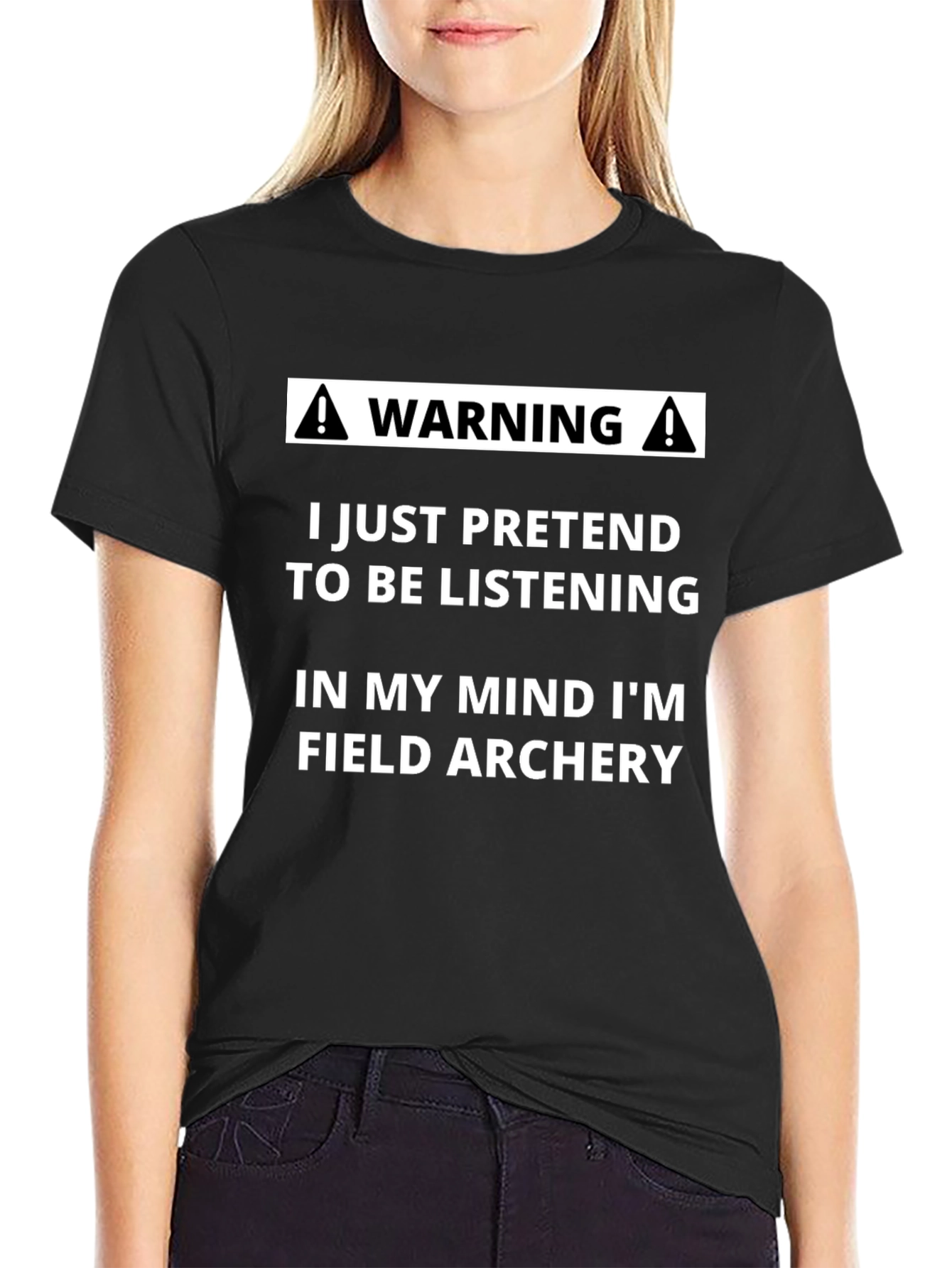 Camiseta Negra con Mensaje de Arqueria