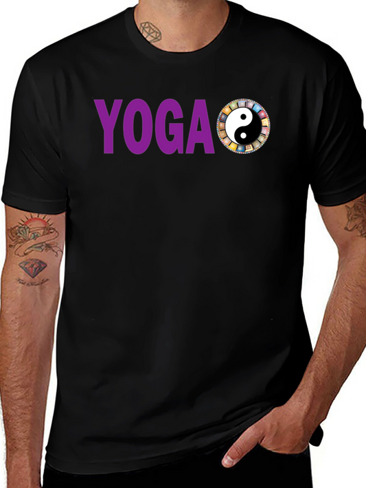 Camiseta Yoga Yin Yang Hombre Algodón Diseño Único