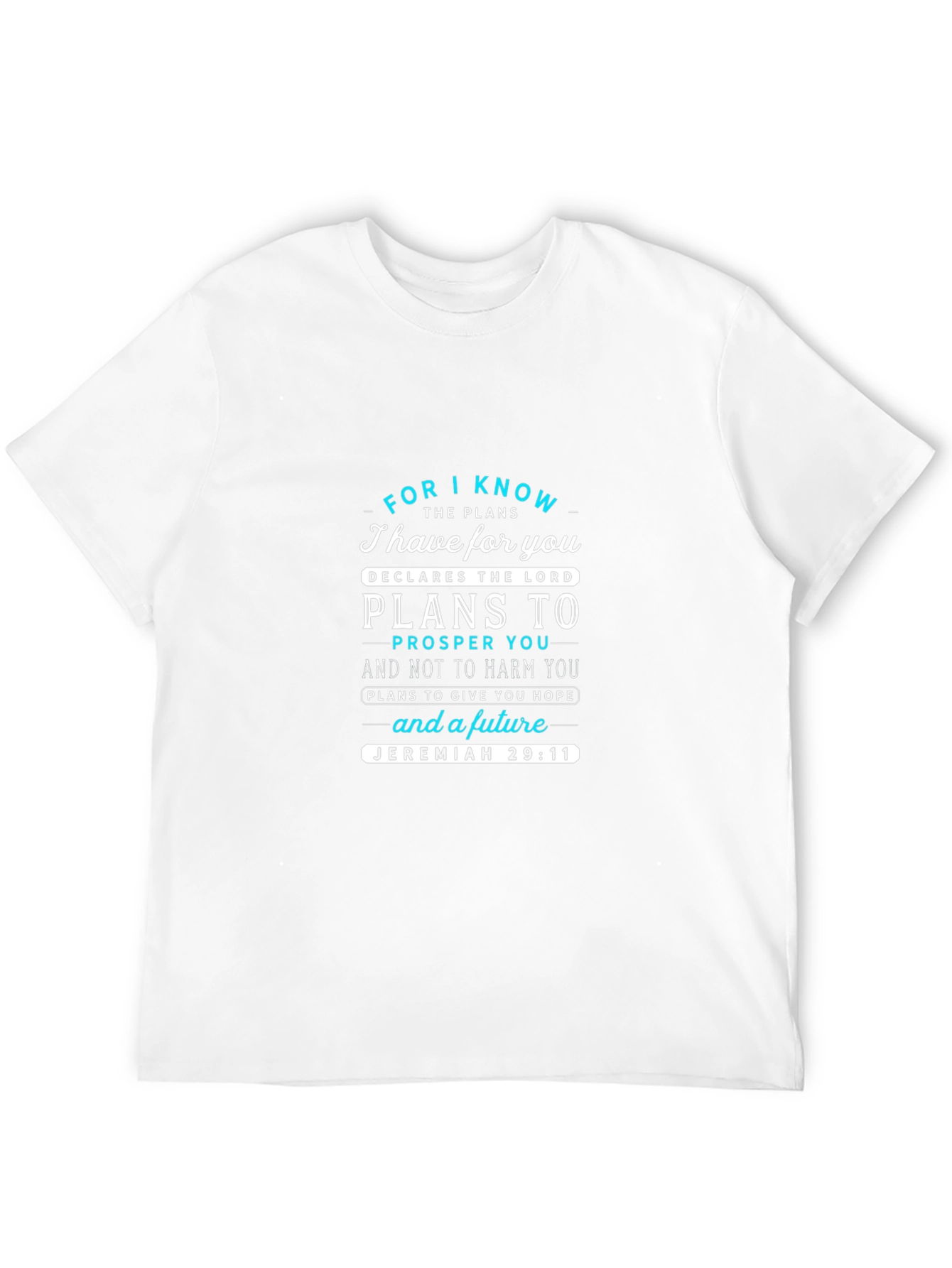 Camiseta Negra con Mensaje Inspirador Jeremías 29:11