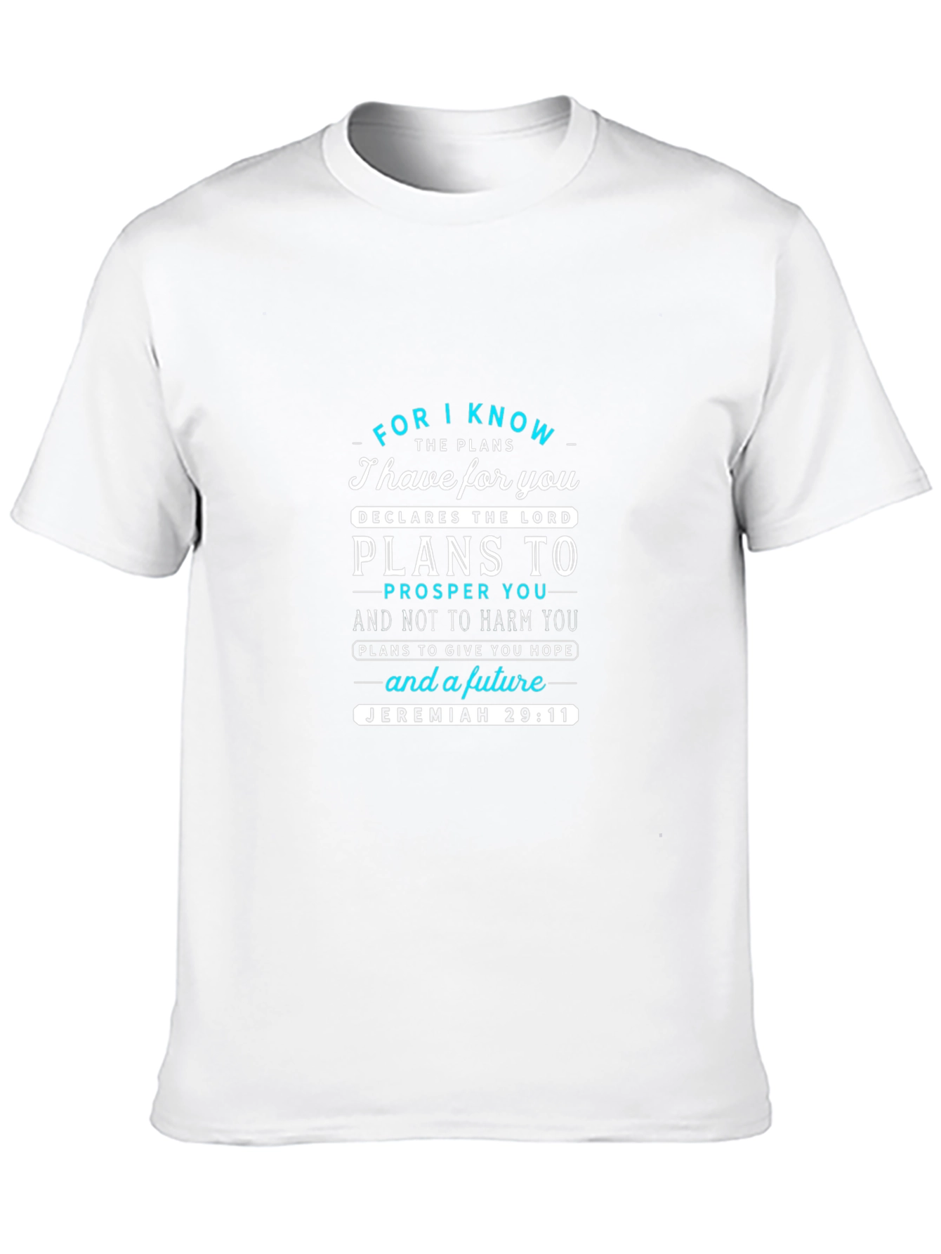 Camiseta Negra con Mensaje Inspirador Jeremías 29:11