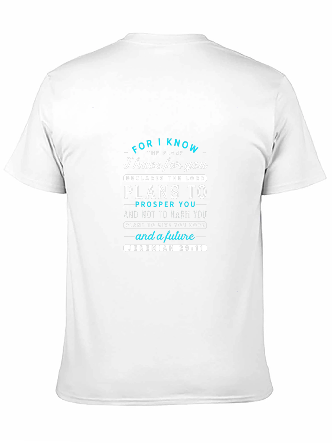Camiseta Negra con Mensaje Inspirador Jeremías 29:11