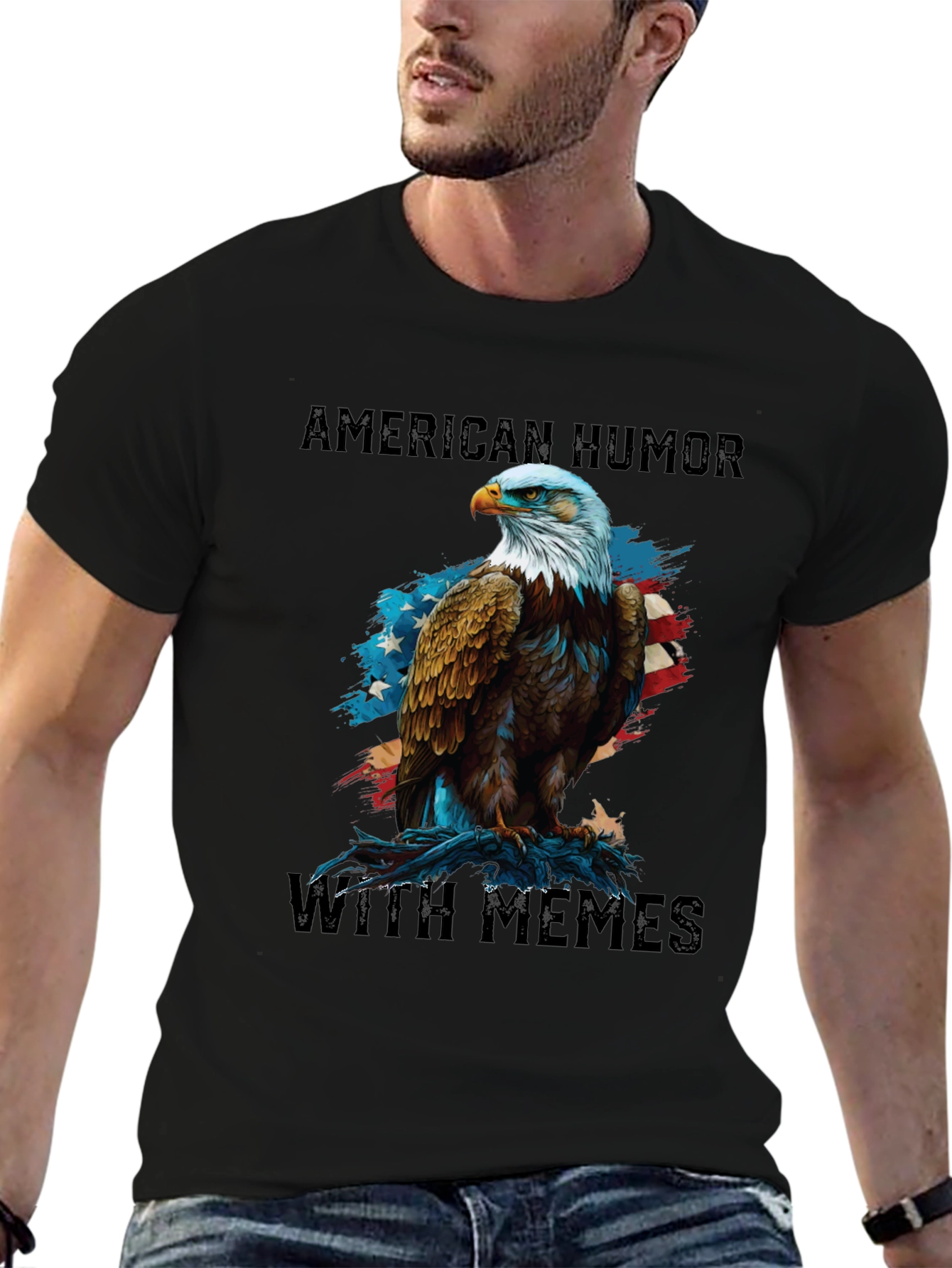 Camiseta Humor Americano con Águila y Memes