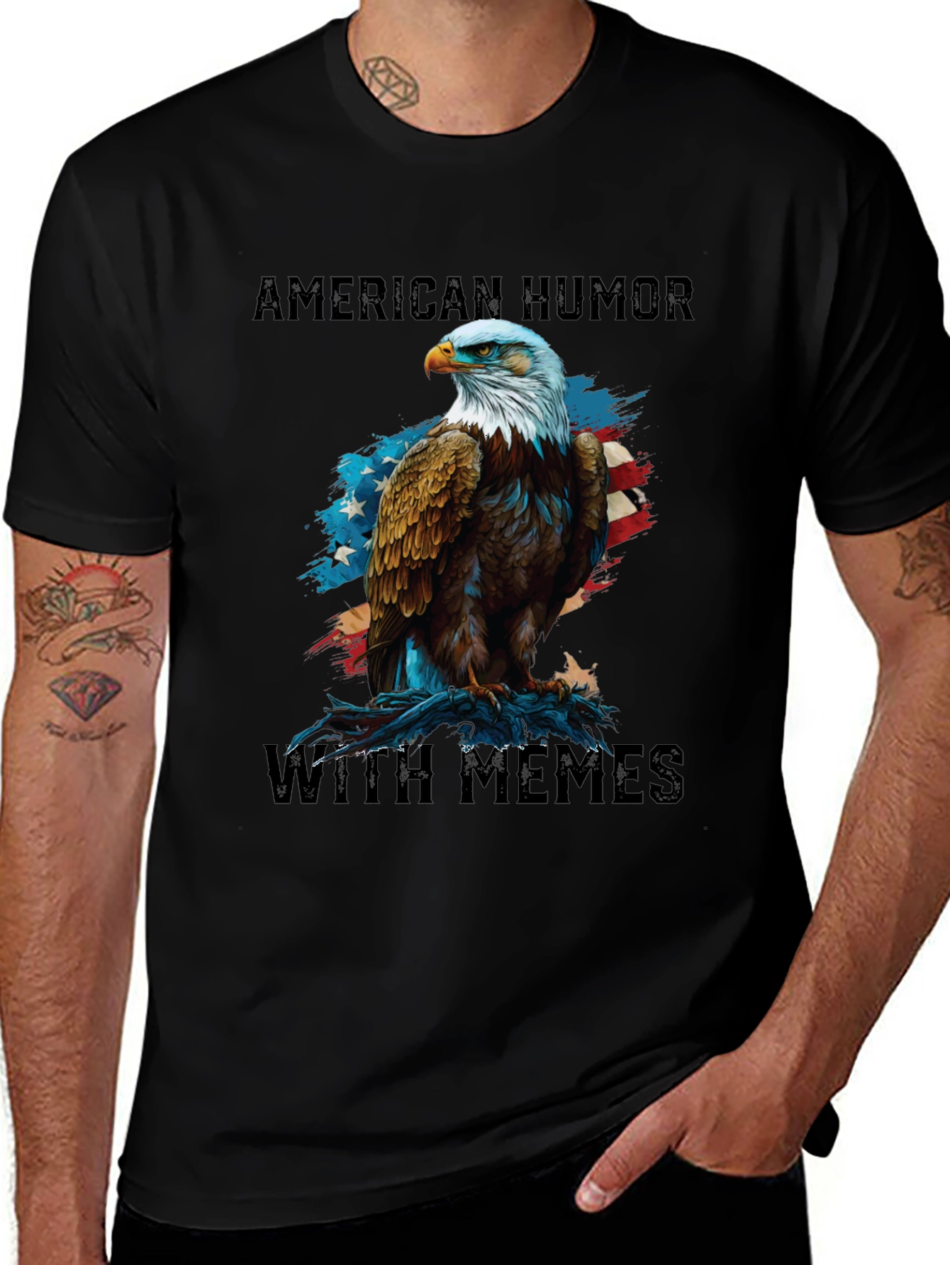 Camiseta Humor Americano con Águila y Memes