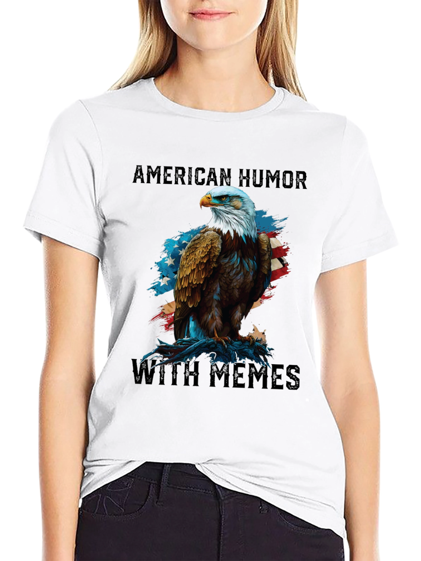 Camiseta Humor Americano con Águila y Memes
