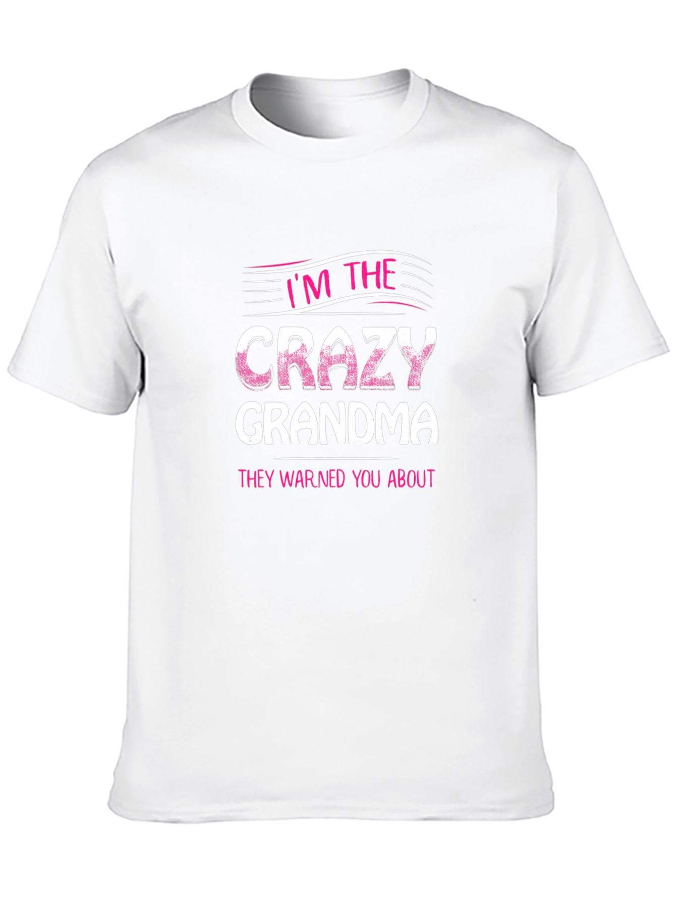 Camiseta Negra con Estampado Crazy Grandma