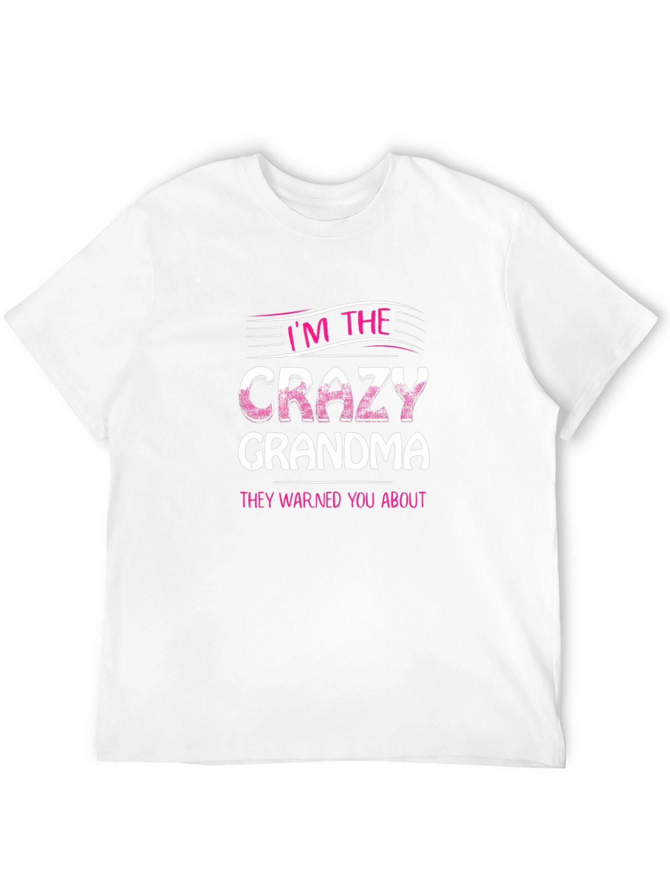 Camiseta Negra con Estampado Crazy Grandma