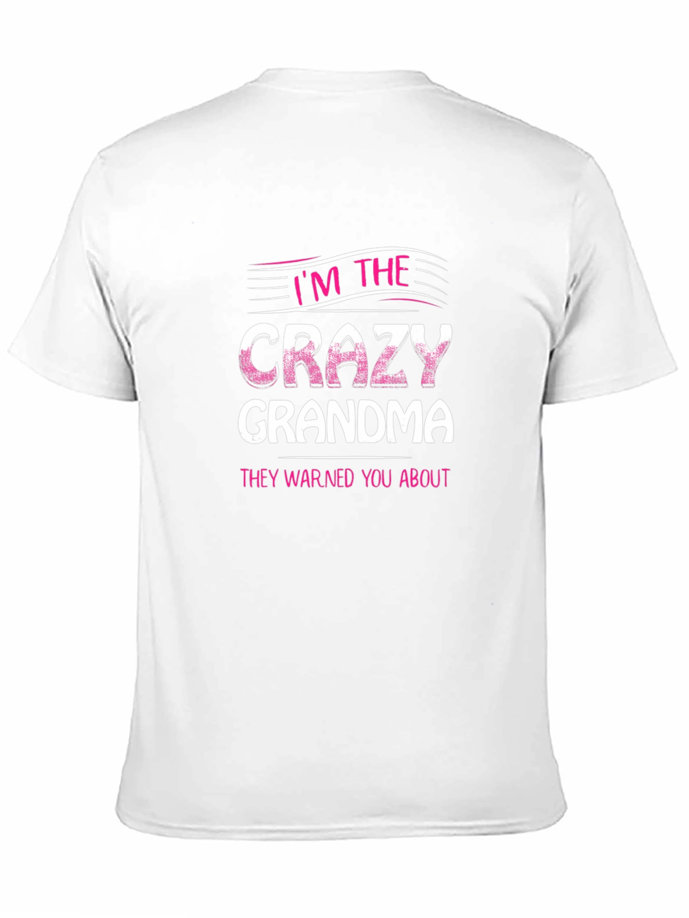 Camiseta Negra con Estampado Crazy Grandma