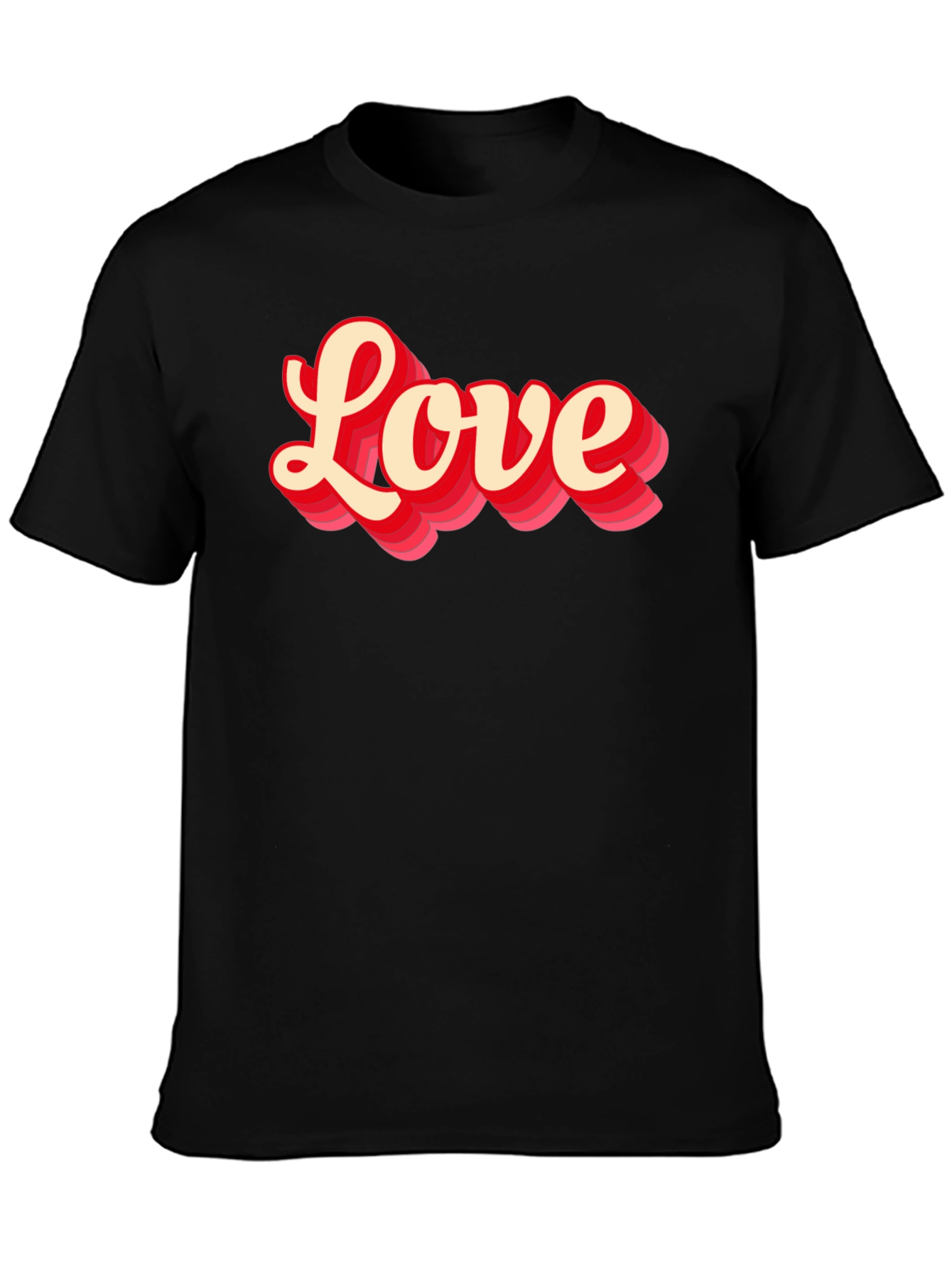 Camiseta Negra con Diseño Love