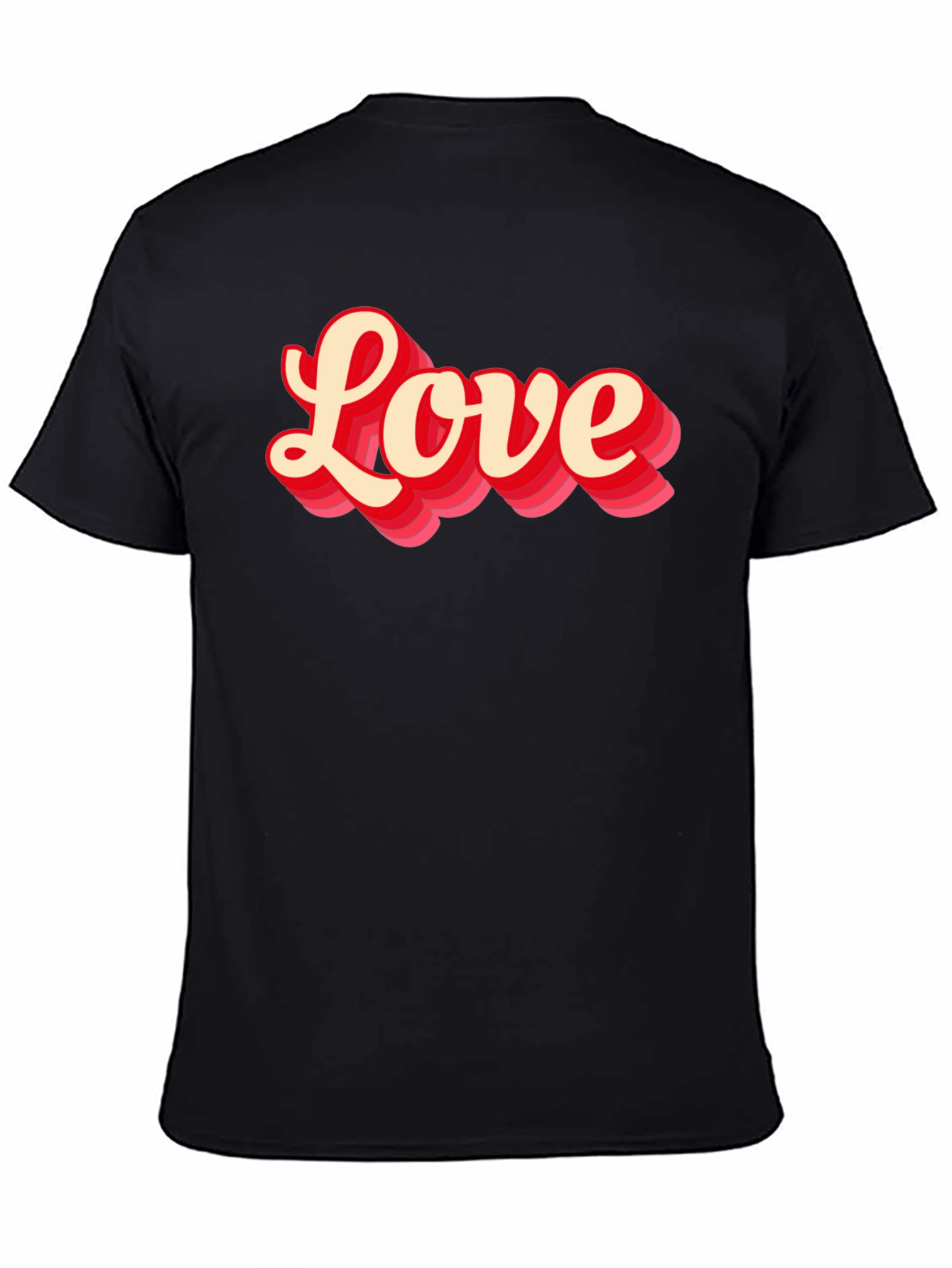 Camiseta Negra con Diseño Love