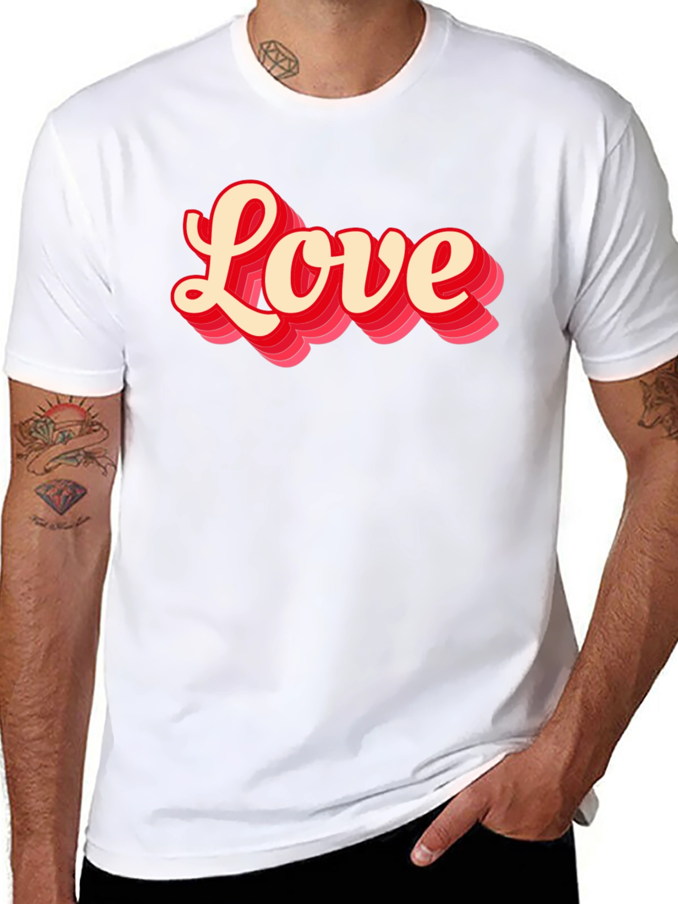Camiseta Negra con Diseño Love