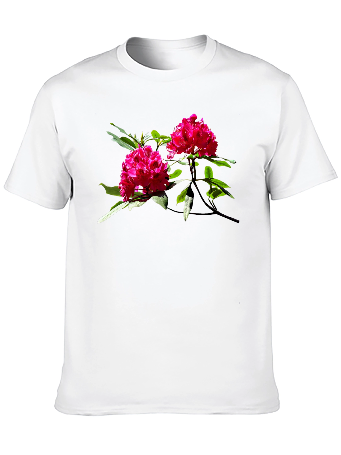 Camiseta Negra con Flores Rosadas