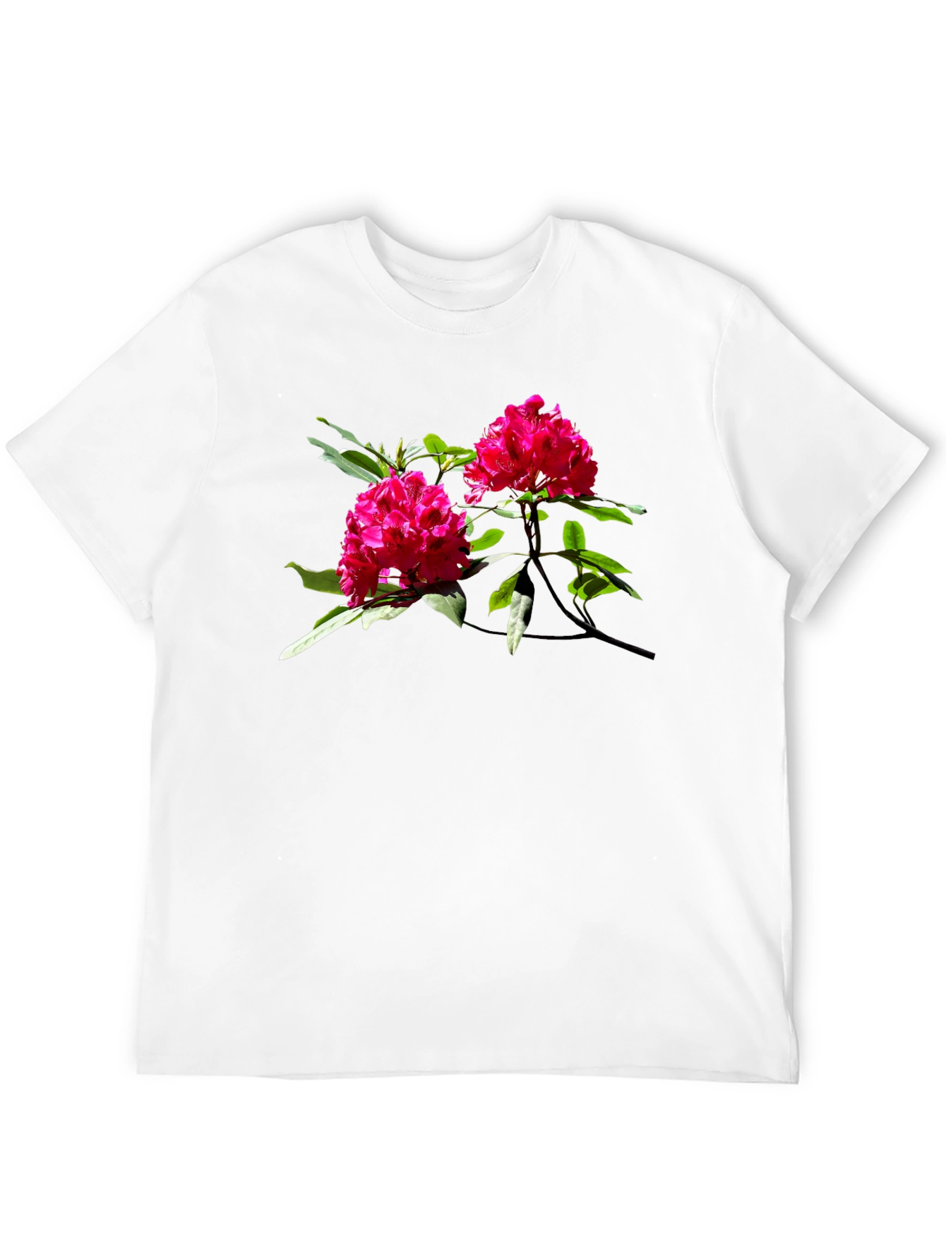 Camiseta Negra con Flores Rosadas