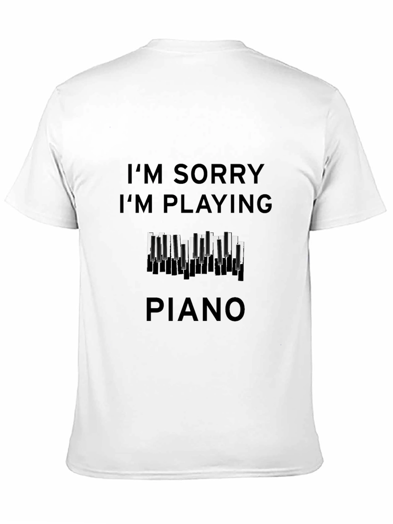 Camiseta Negra Piano: Disculpa Musical