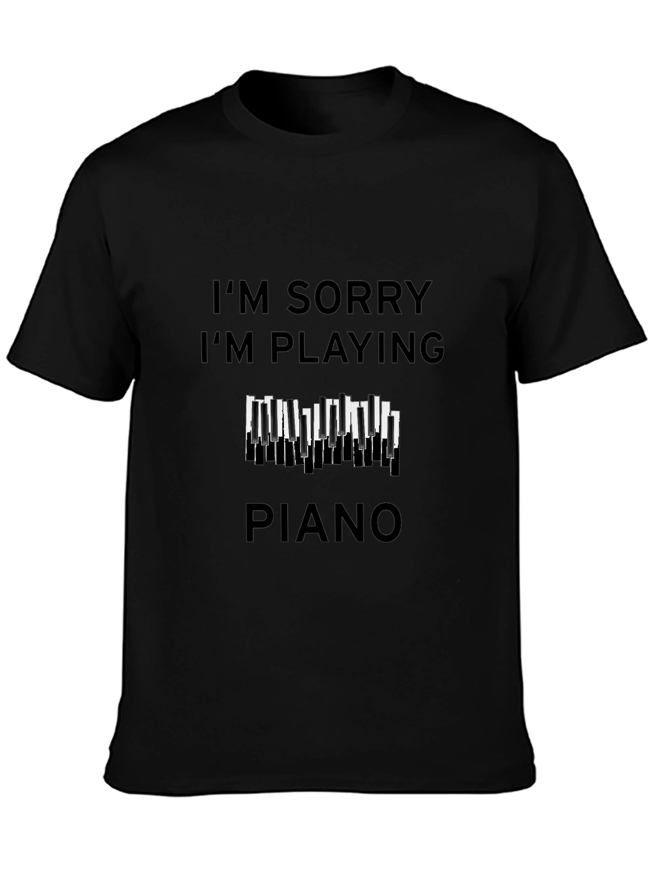 Camiseta Negra Piano: Disculpa Musical