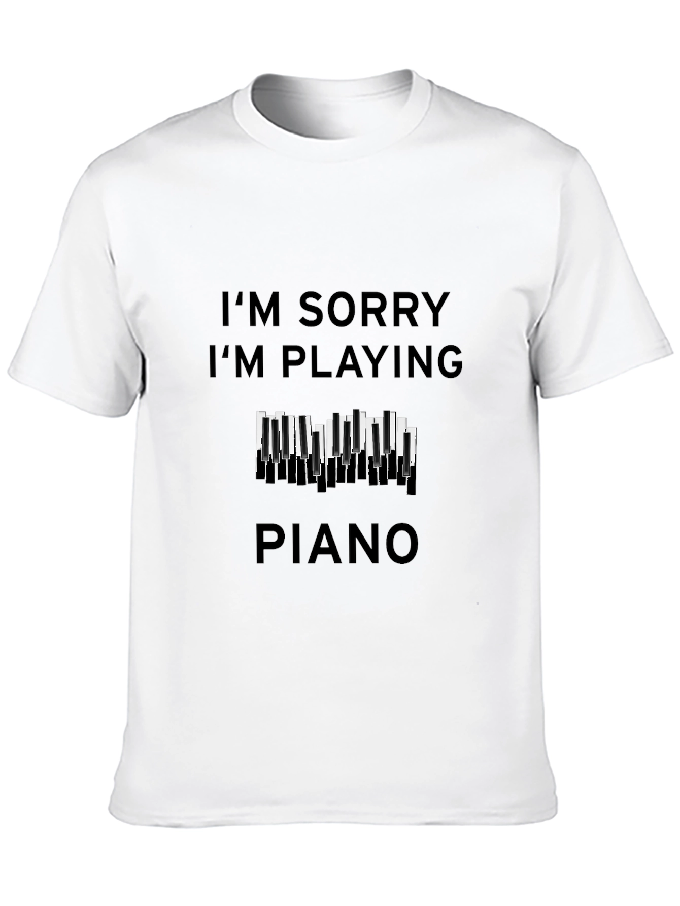 Camiseta Negra Piano: Disculpa Musical