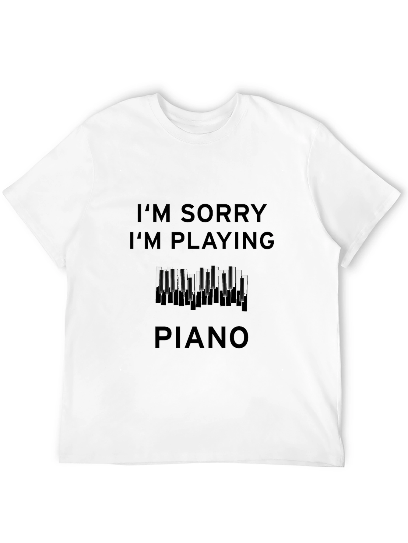 Camiseta Negra Piano: Disculpa Musical