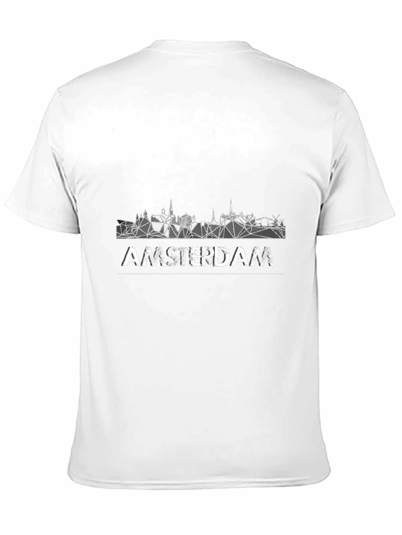 Camiseta Negra Hombre - Diseño Amsterdam