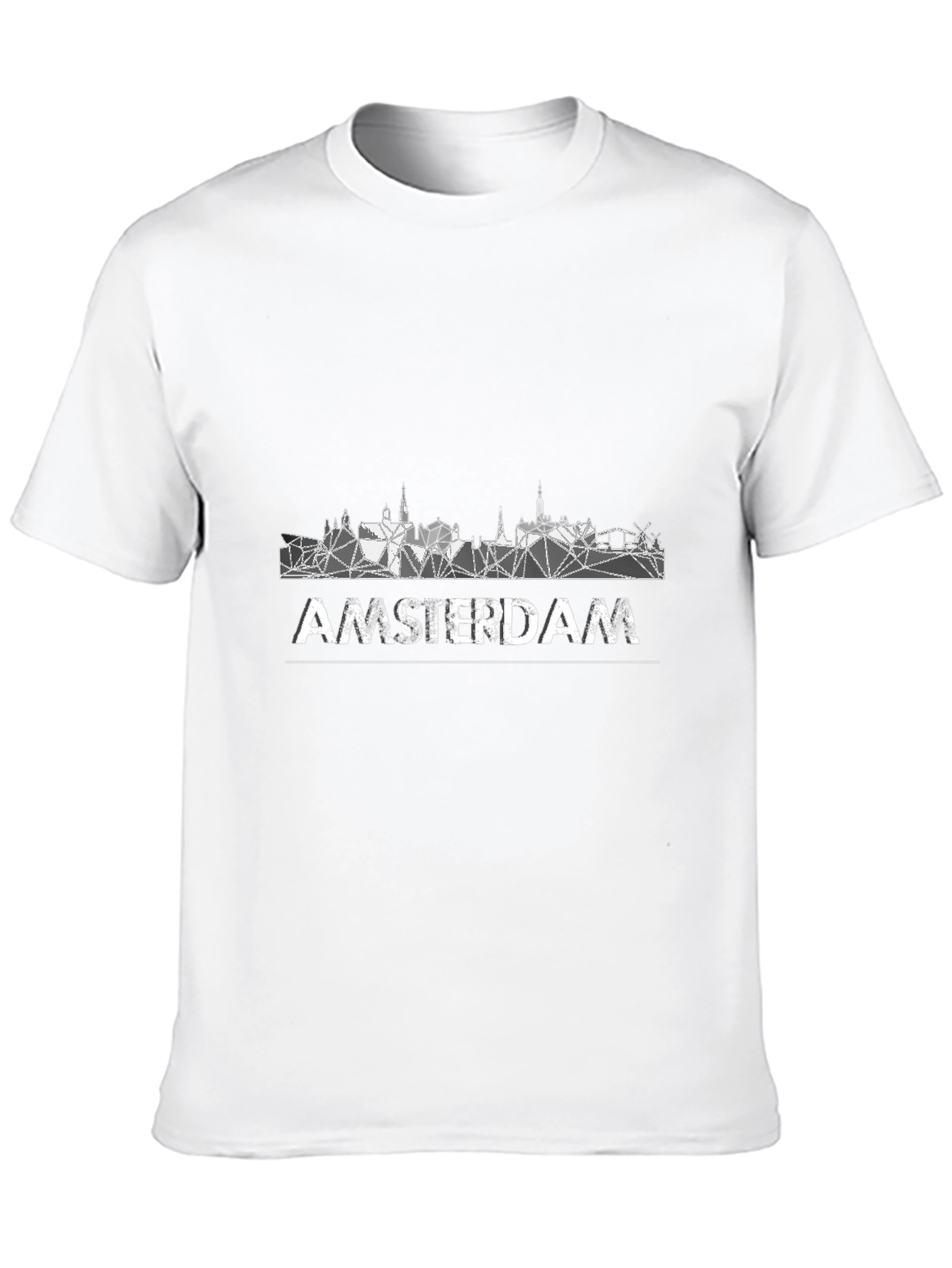 Camiseta Negra Hombre - Diseño Amsterdam