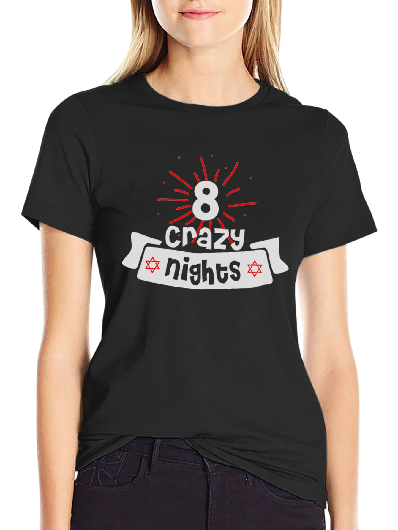 Camiseta Negra 8 Noches Locas Janucá