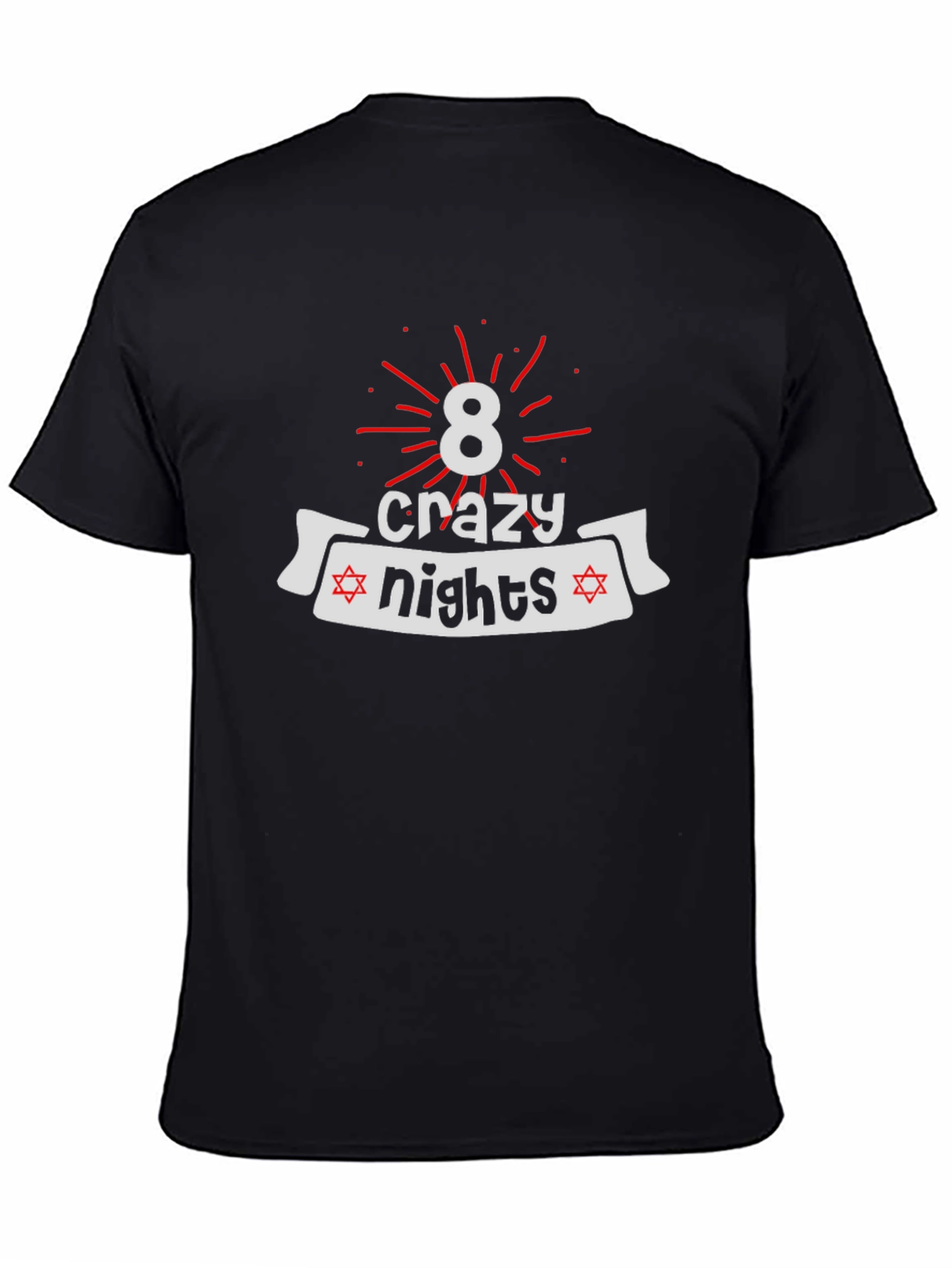 Camiseta Negra 8 Noches Locas Janucá