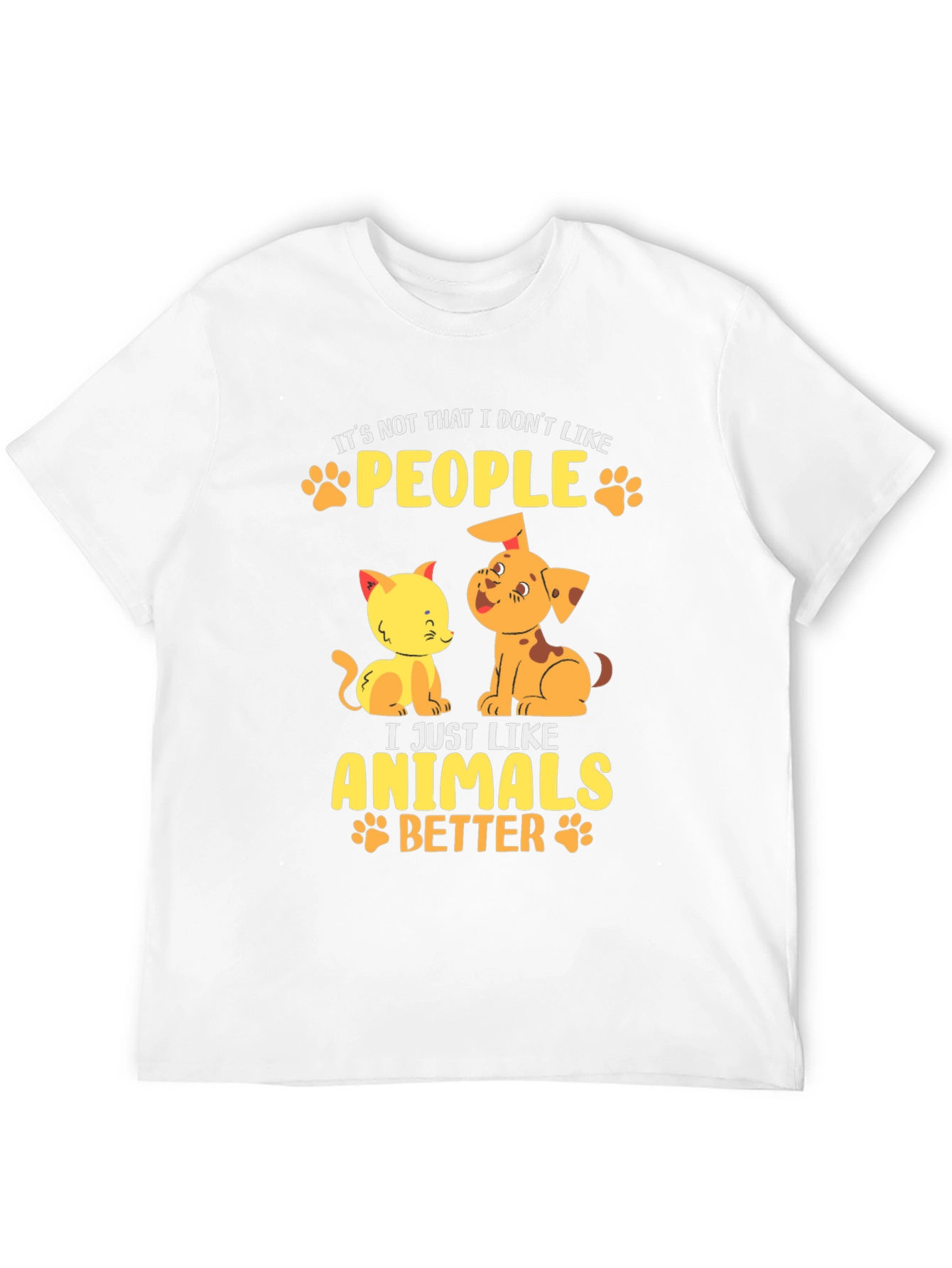 Camiseta Negra con Diseño de Mascotas: Amo los Animales