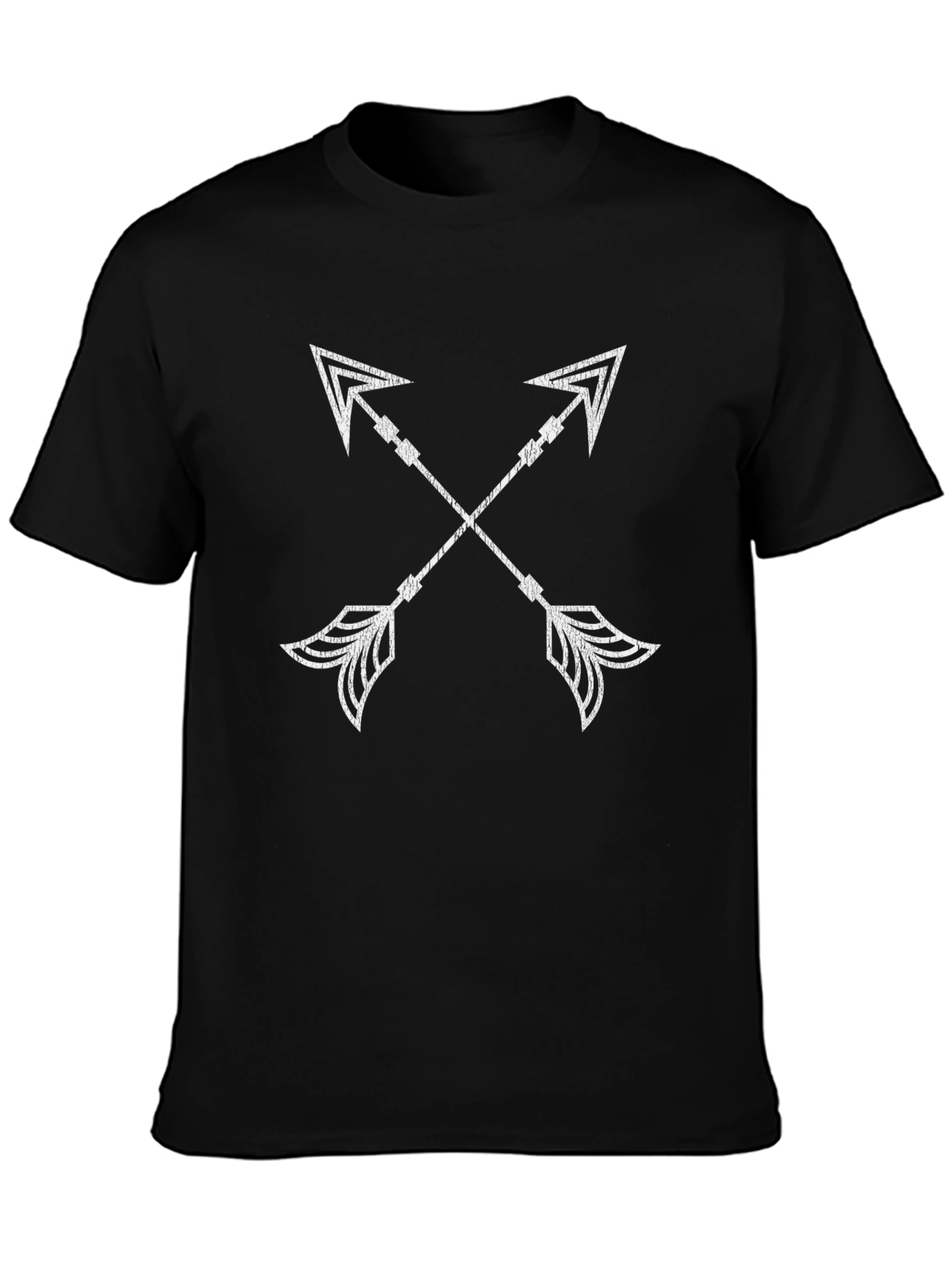 Camiseta Negra con Flechas Cruzadas
