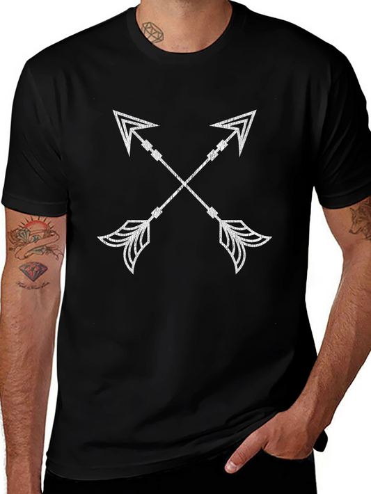 Camiseta Negra con Flechas Cruzadas