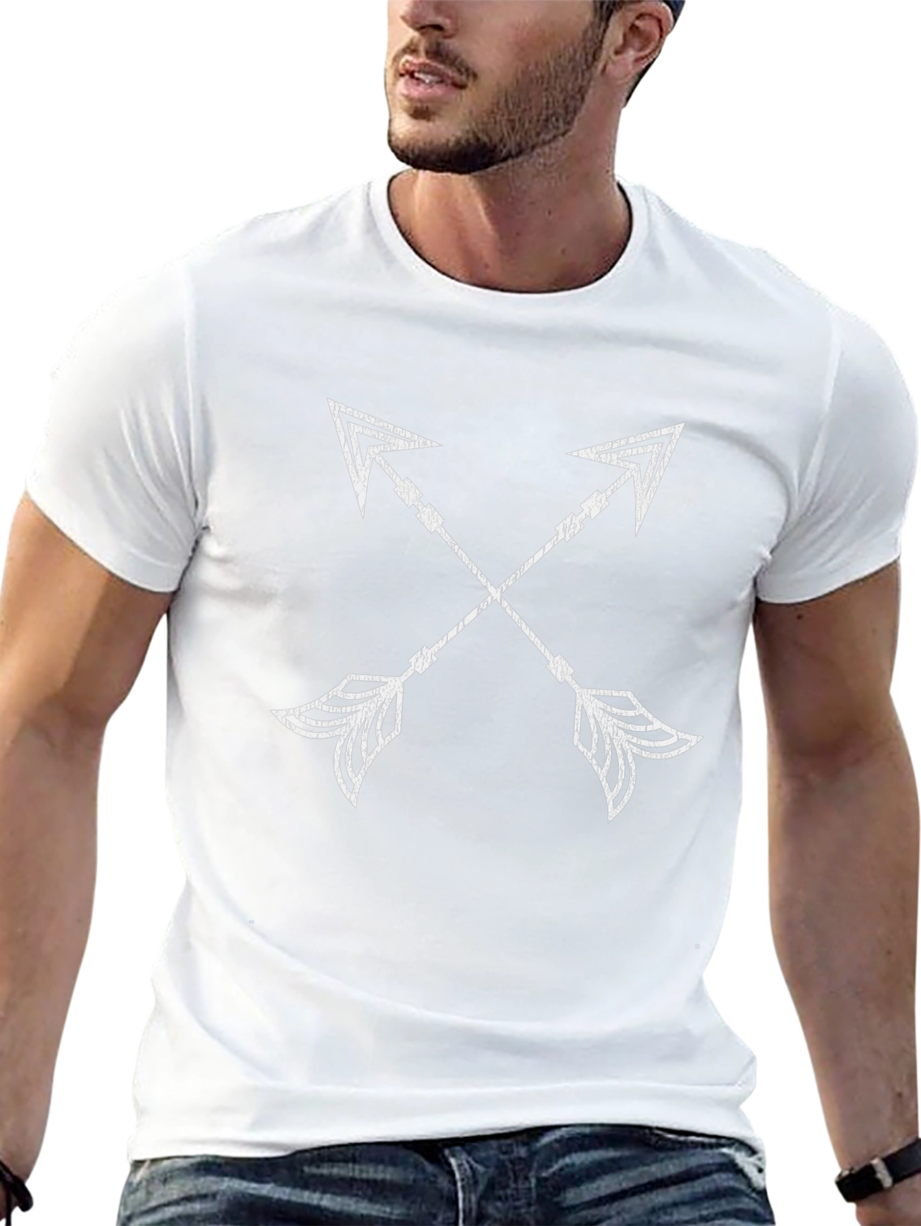 Camiseta Negra con Flechas Cruzadas
