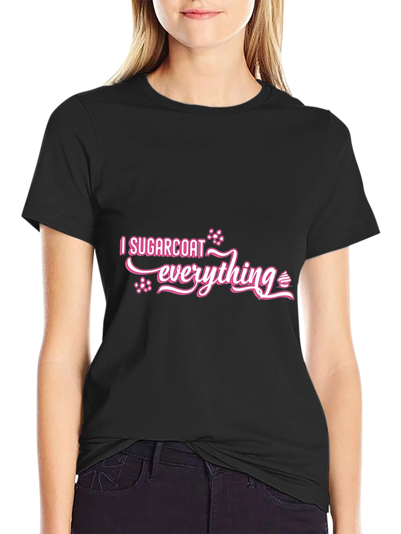 Camiseta Negra I Sugarcoat Everything