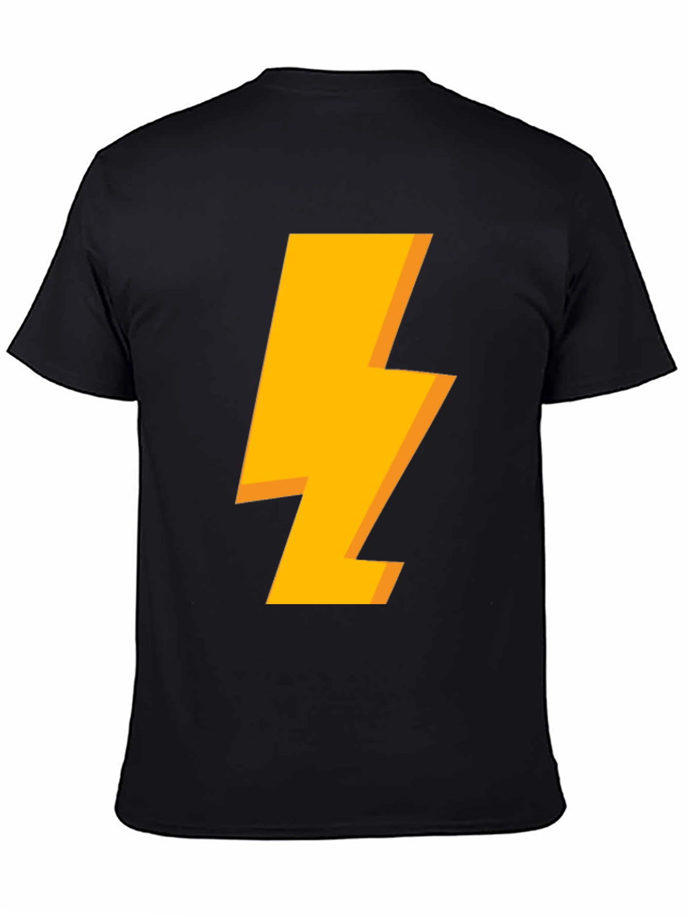 Camiseta Negra con Rayo Amarillo