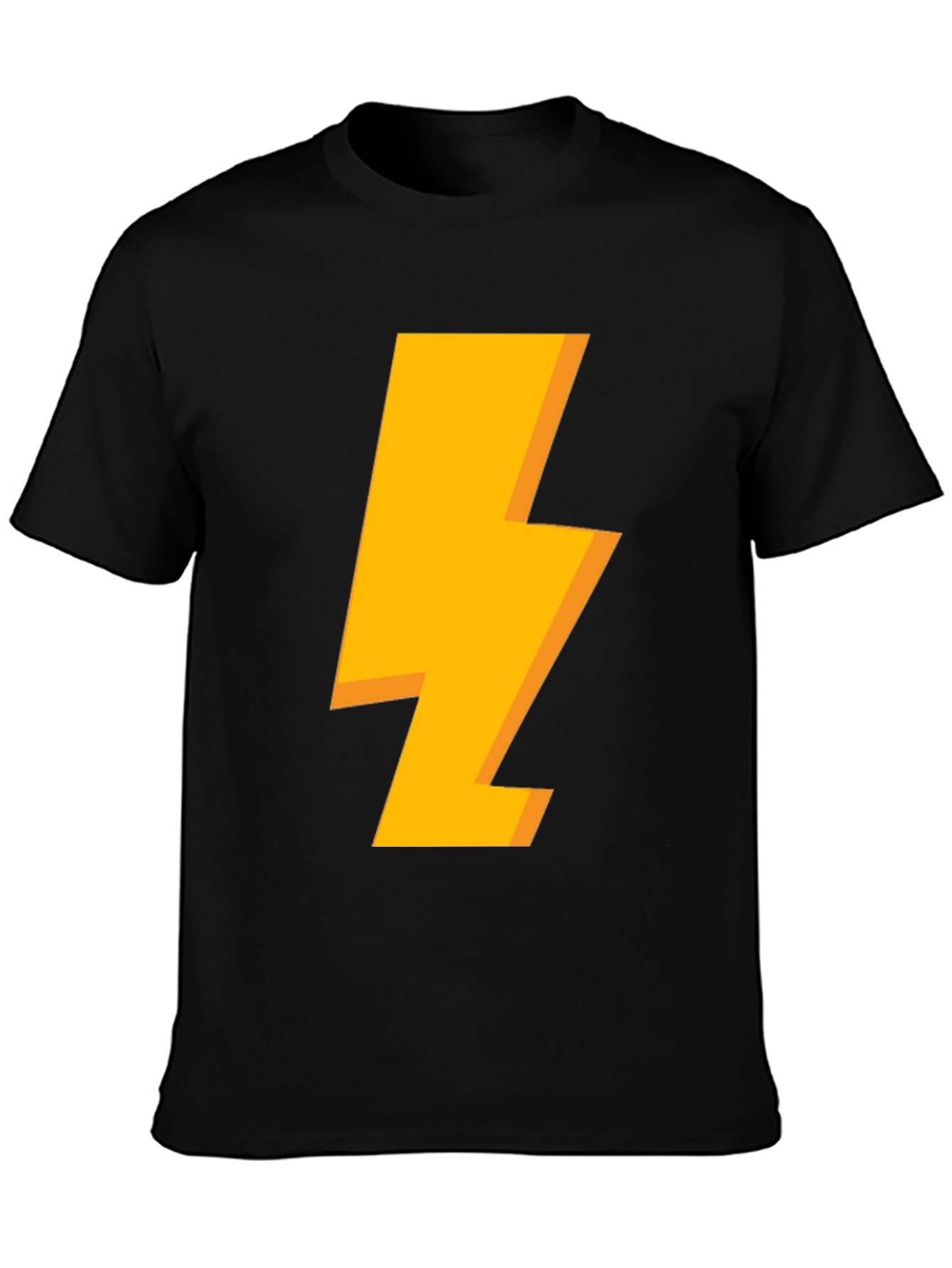Camiseta Negra con Rayo Amarillo