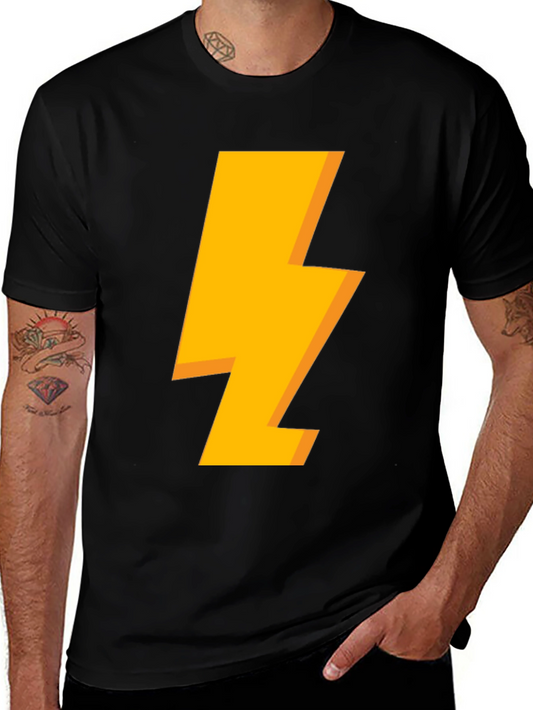Camiseta Negra con Rayo Amarillo