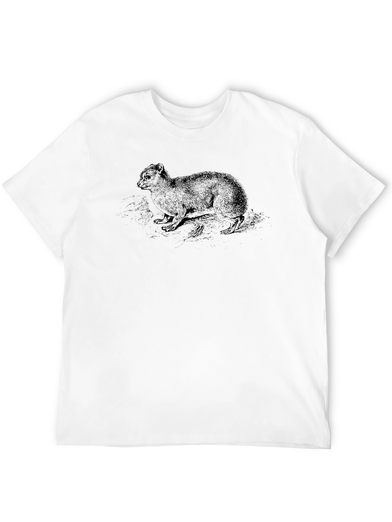 Camiseta Negra con Diseño Animal Gráfico para Hombre