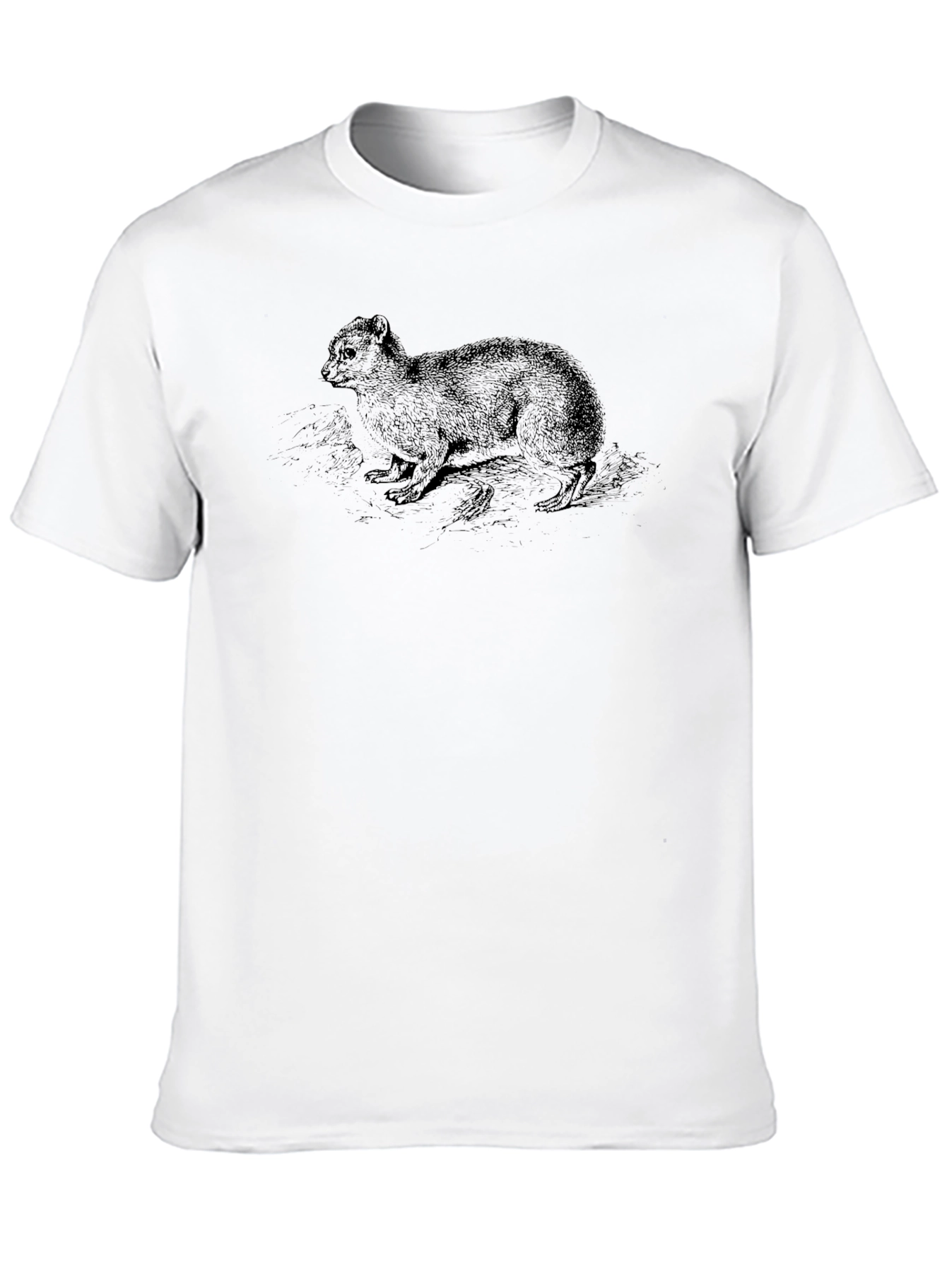 Camiseta Negra con Diseño Animal Gráfico para Hombre