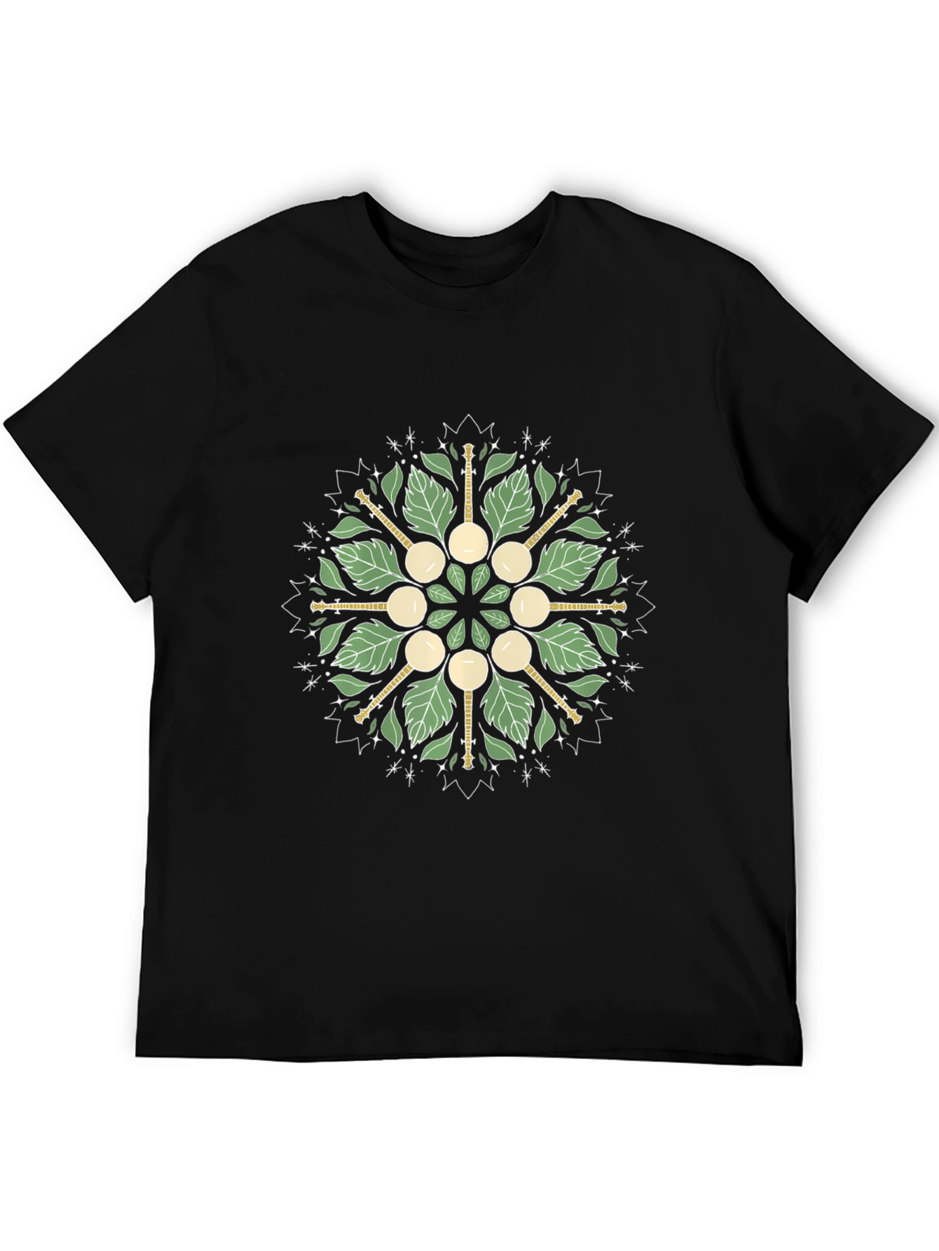 Camiseta Negra con Diseño Mandala de Banyo