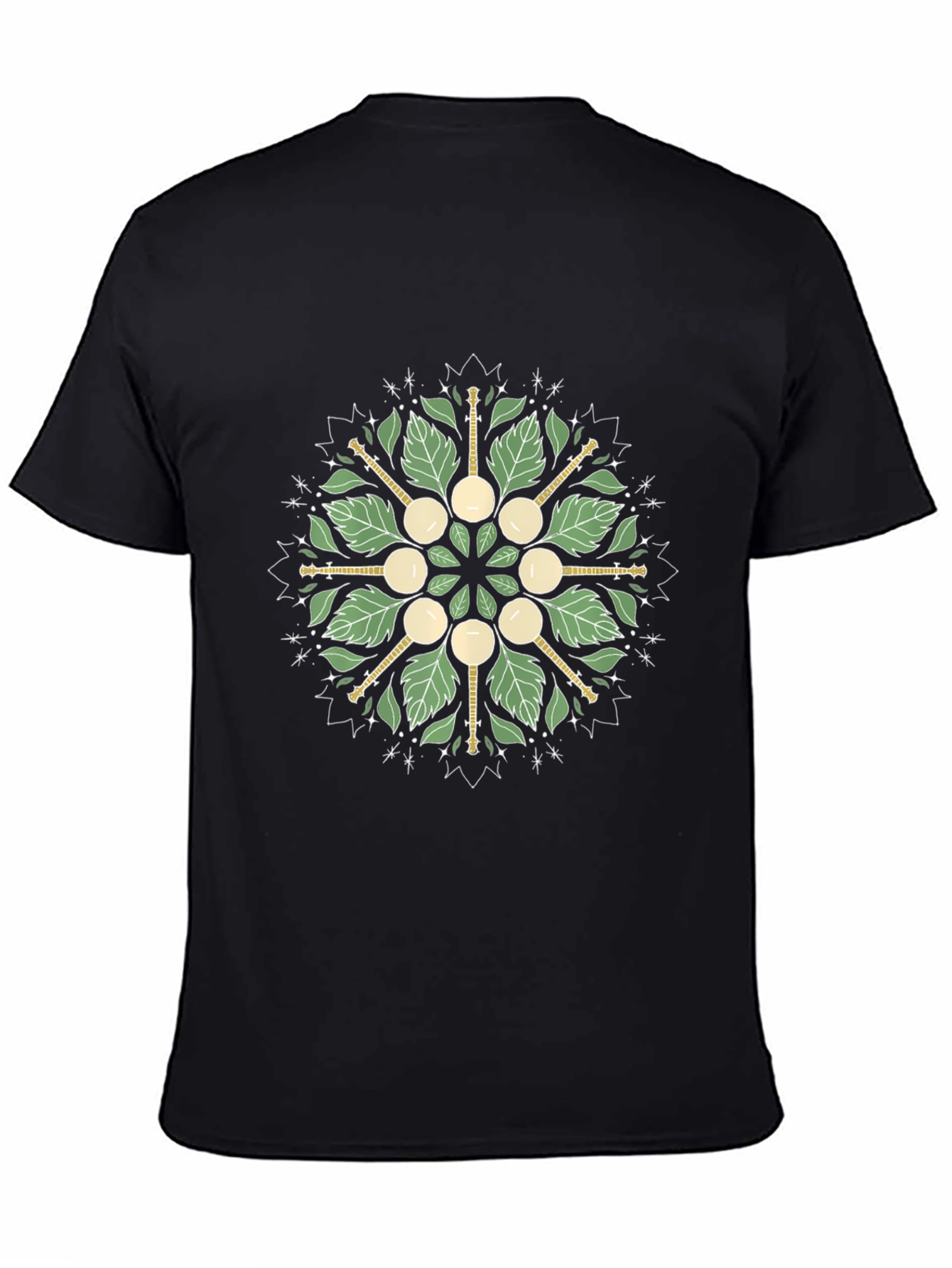 Camiseta Negra con Diseño Mandala de Banyo