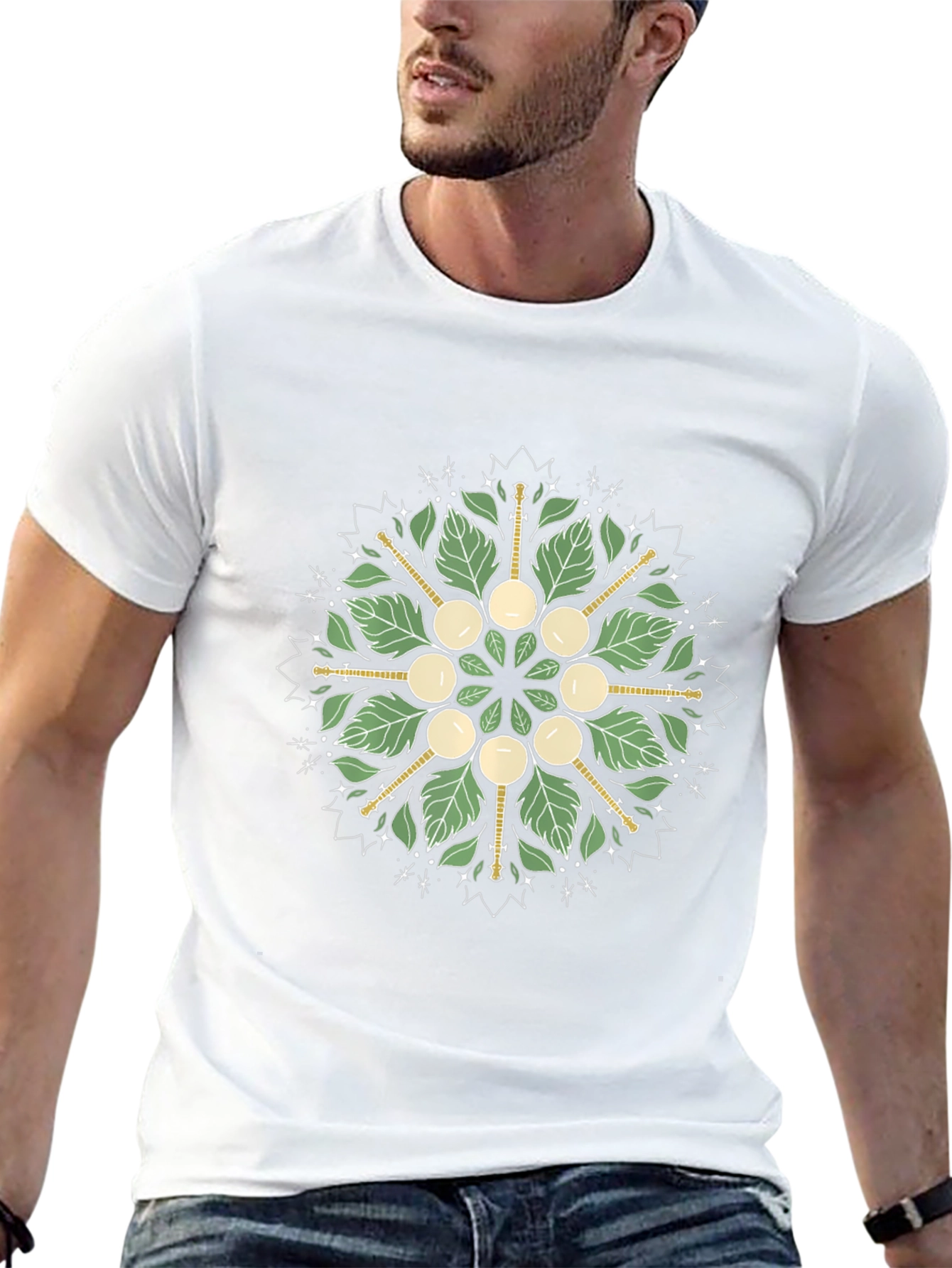 Camiseta Negra con Diseño Mandala de Banyo