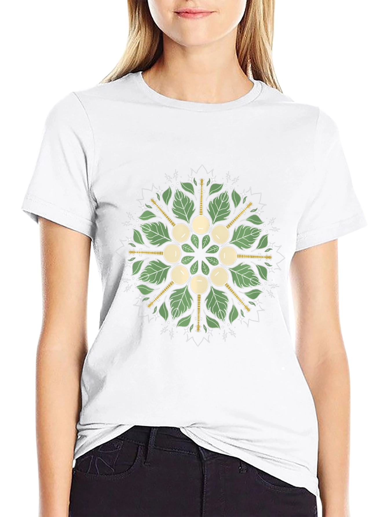Camiseta Negra con Diseño Mandala de Banyo