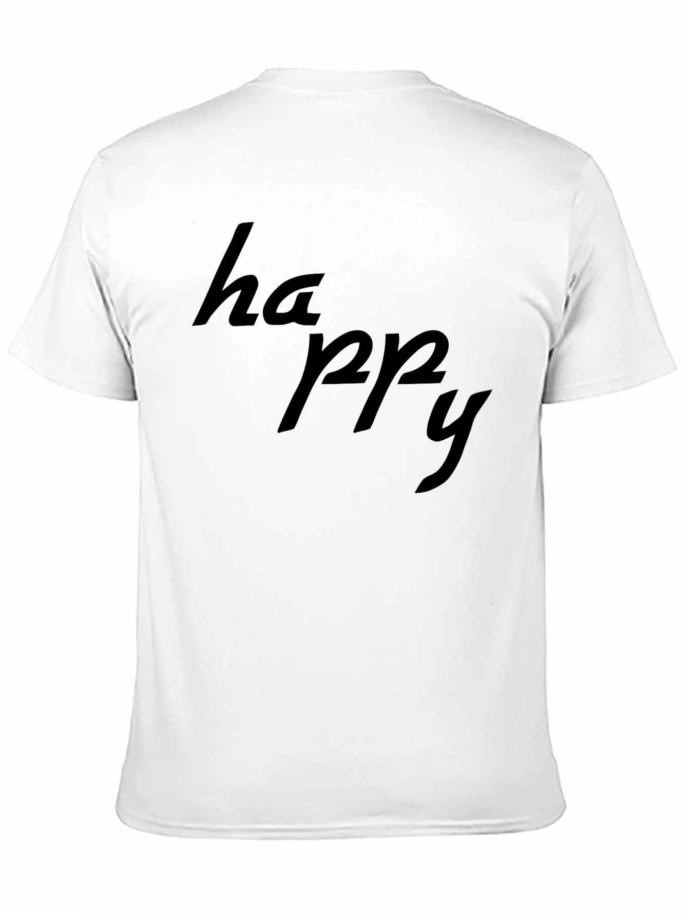 Camiseta Negra Hombre: Diseño Happy