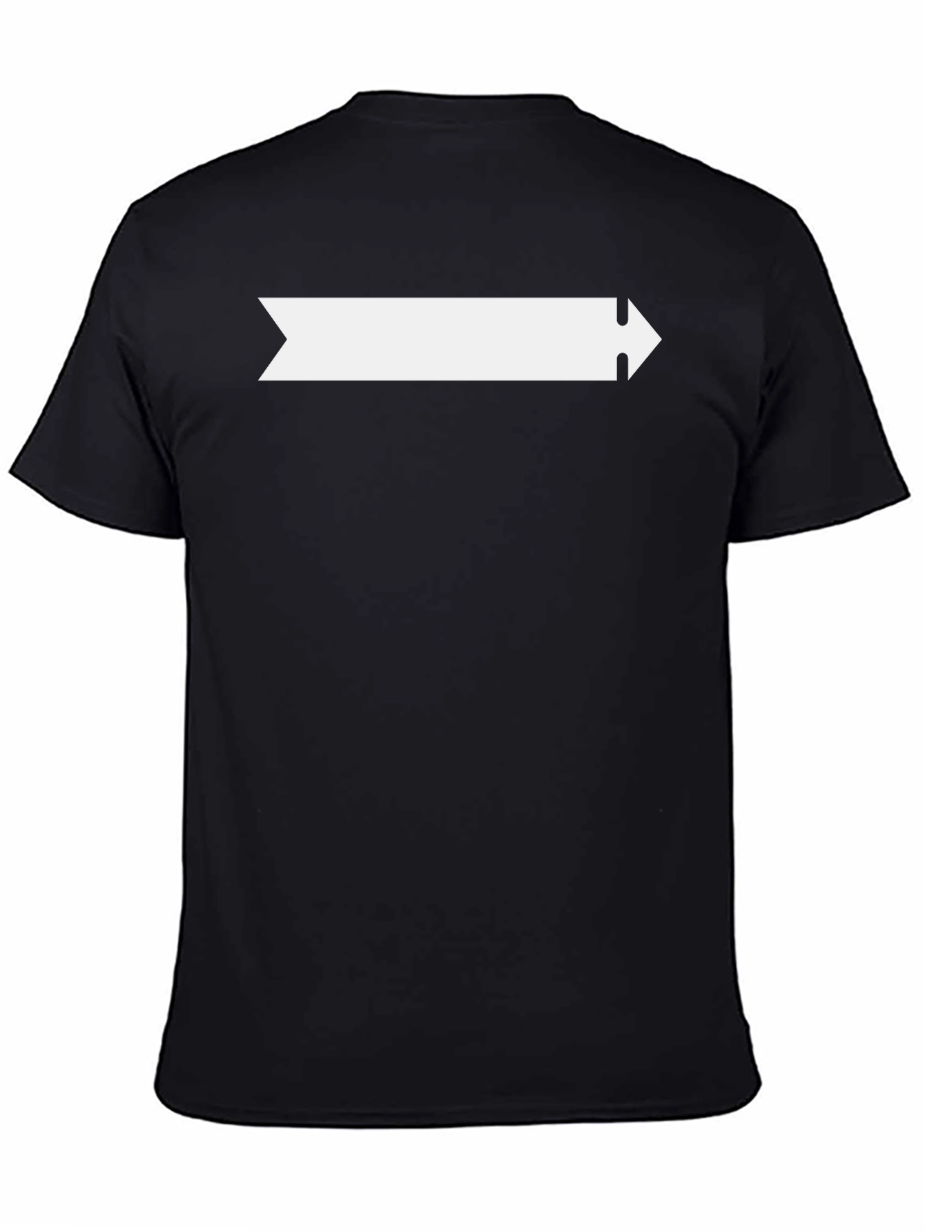Camiseta Negra con Diseño de Flecha Blanca