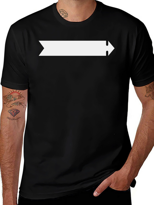 Camiseta Negra con Diseño de Flecha Blanca