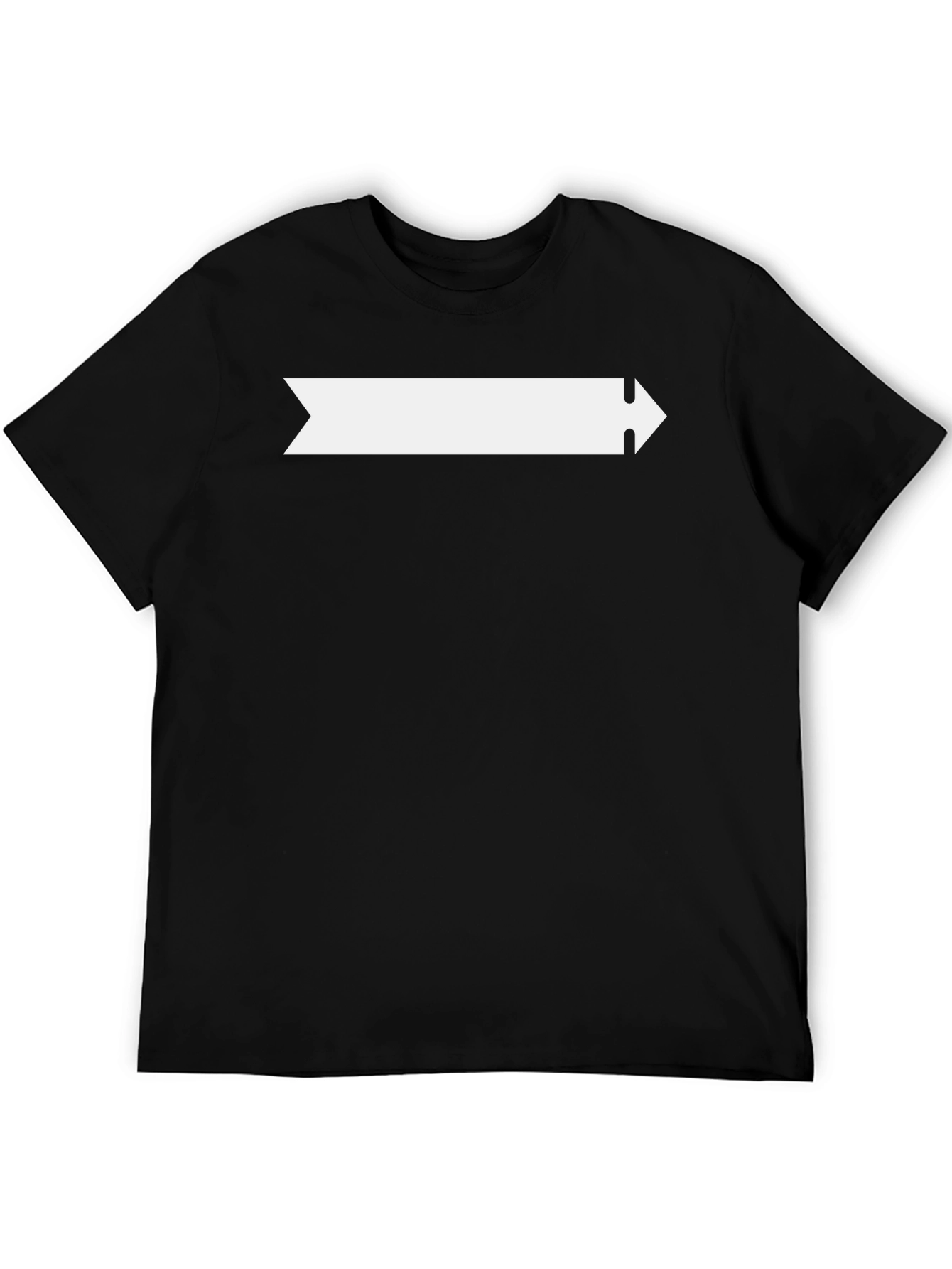 Camiseta Negra con Diseño de Flecha Blanca