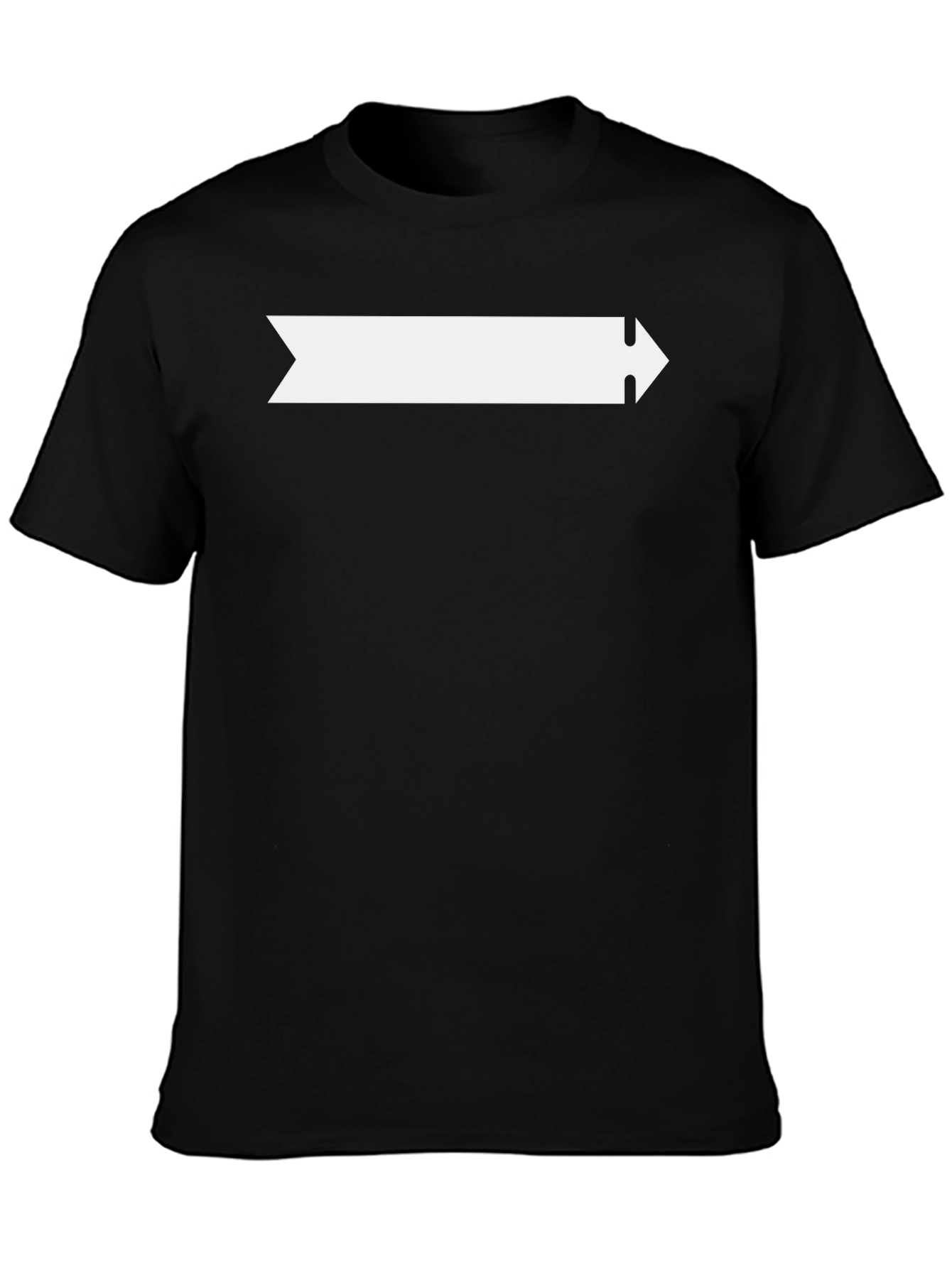 Camiseta Negra con Diseño de Flecha Blanca