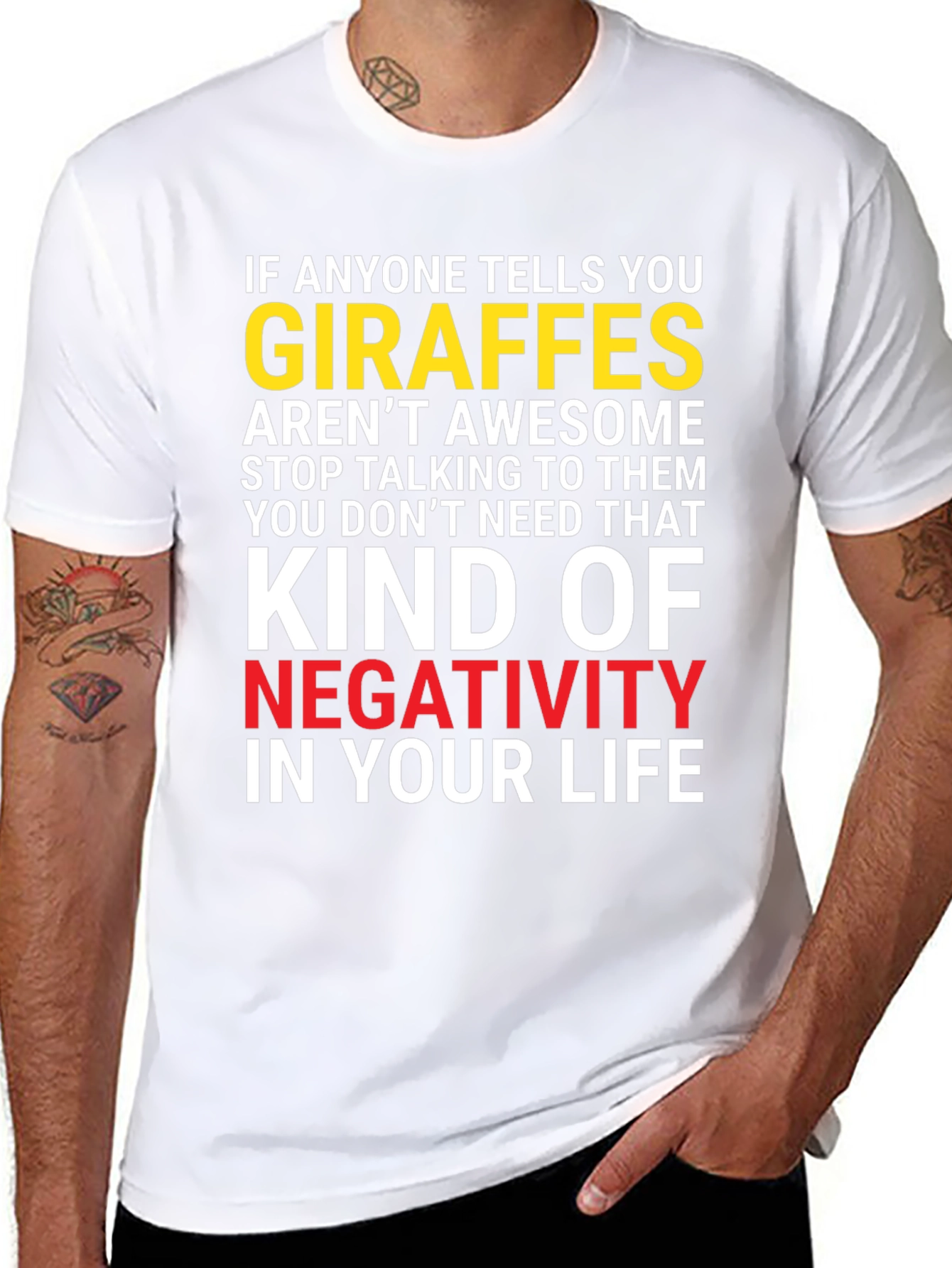 Camiseta Gráfica: ¡Si Alguien Critica a las Jirafas Adiós!